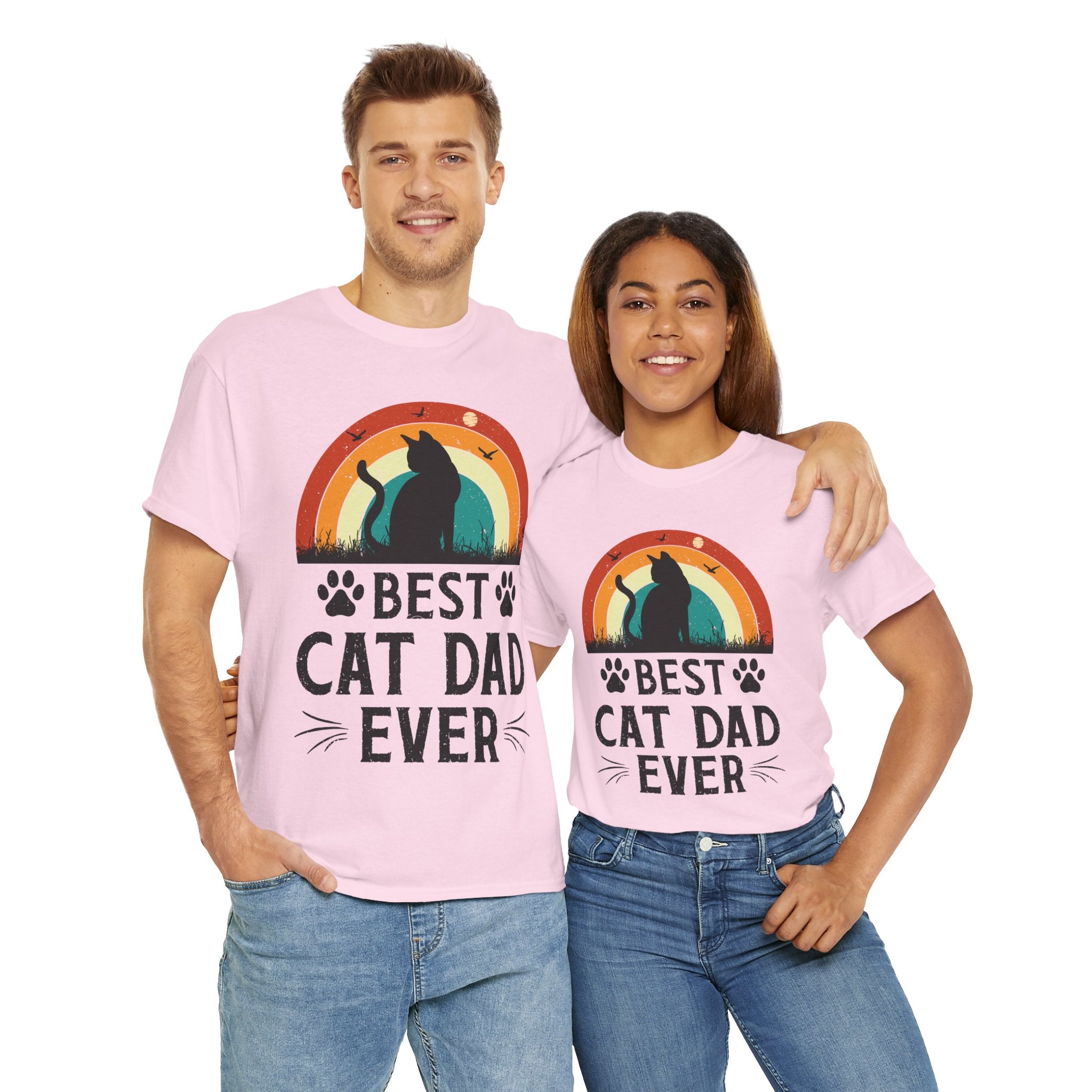 Best Cat Dad Ever T-Shirt Retro