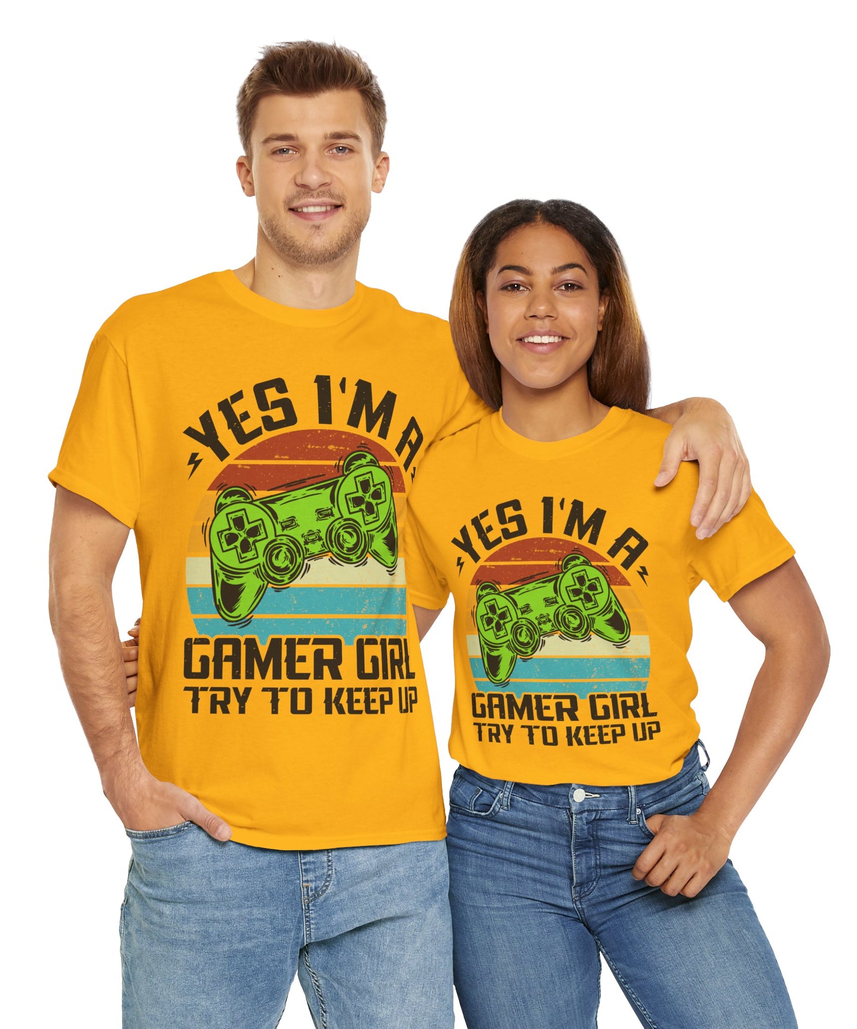 Retro Gamer Girl Tee - Gaming Vibes