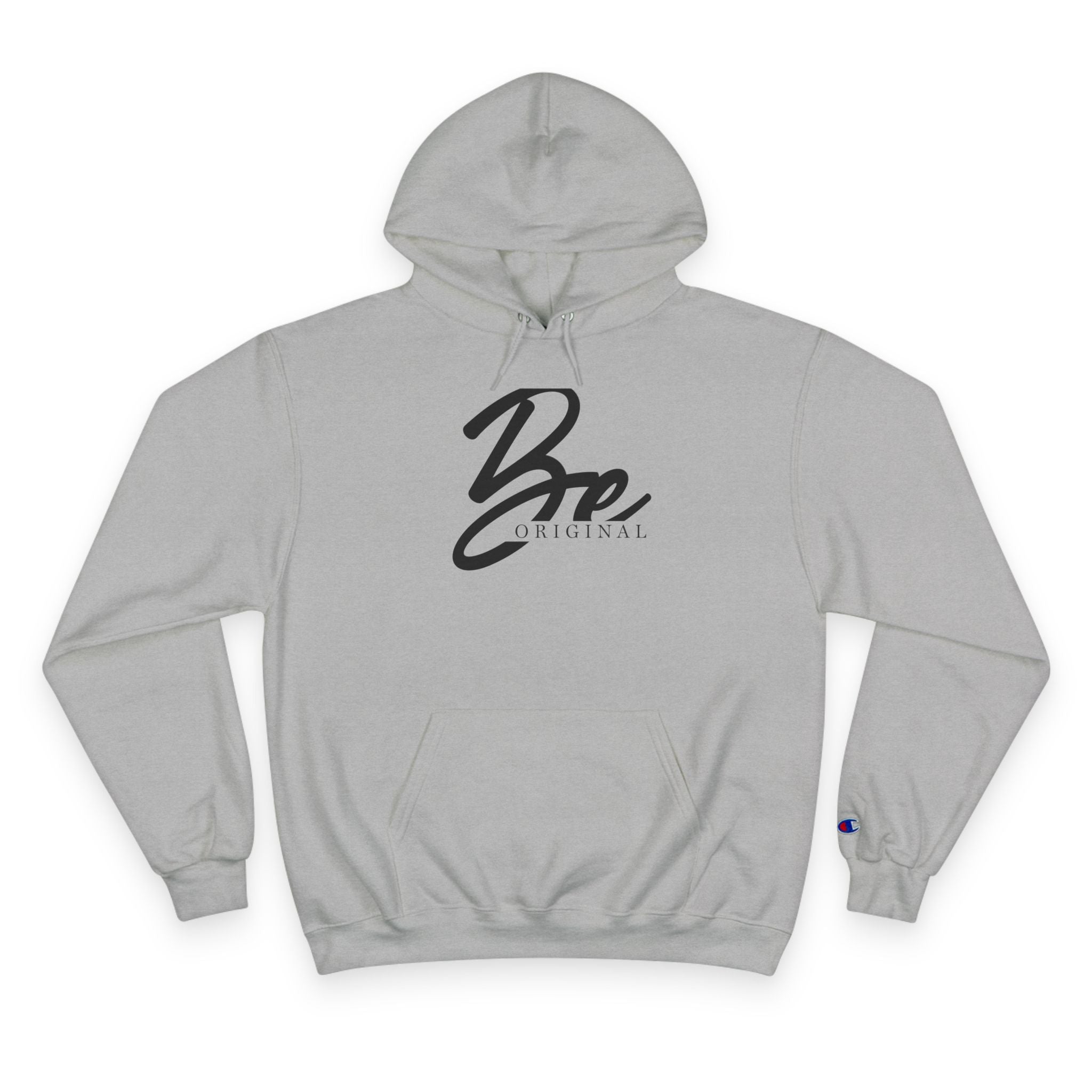 Champion Hoodie - Be Original Minimalist Hand Sign Print