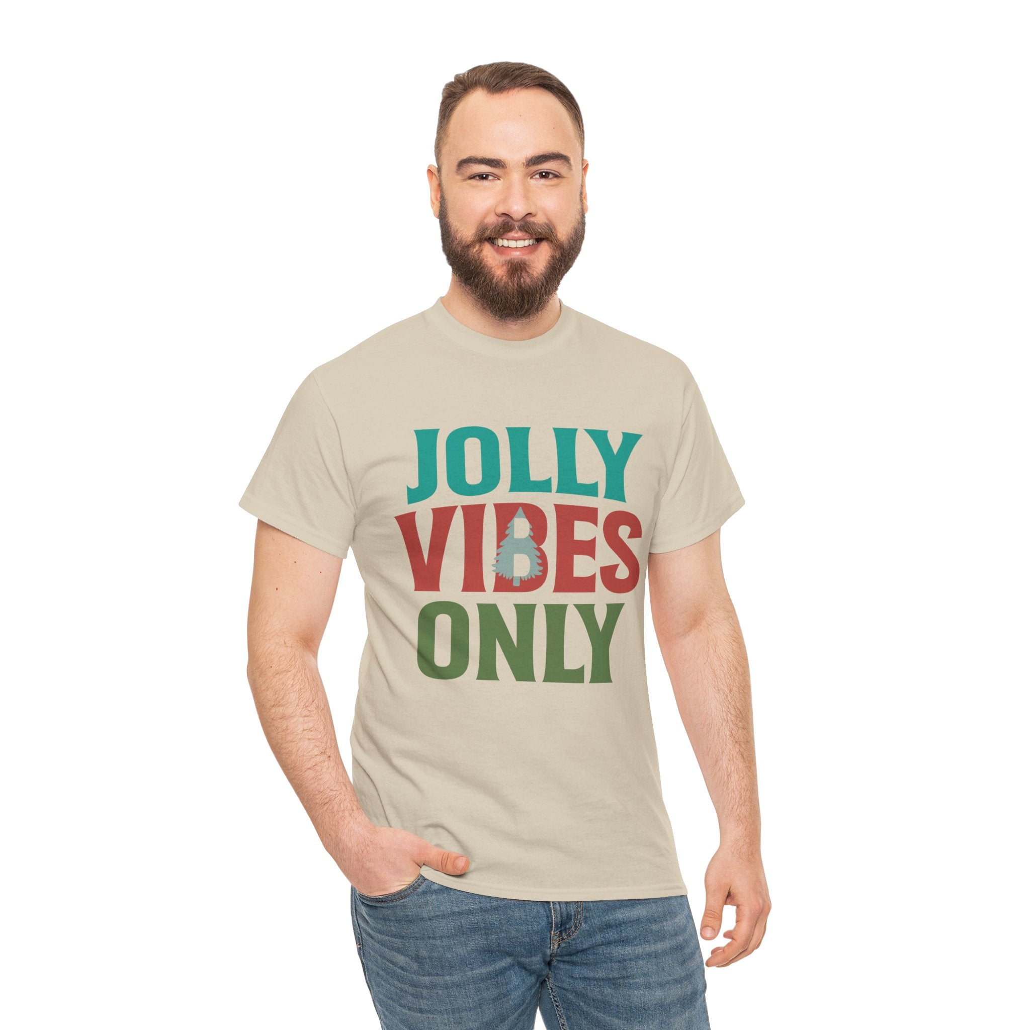 Festive Jolly Vibes Christmas T-Shirt | Gallory Hive