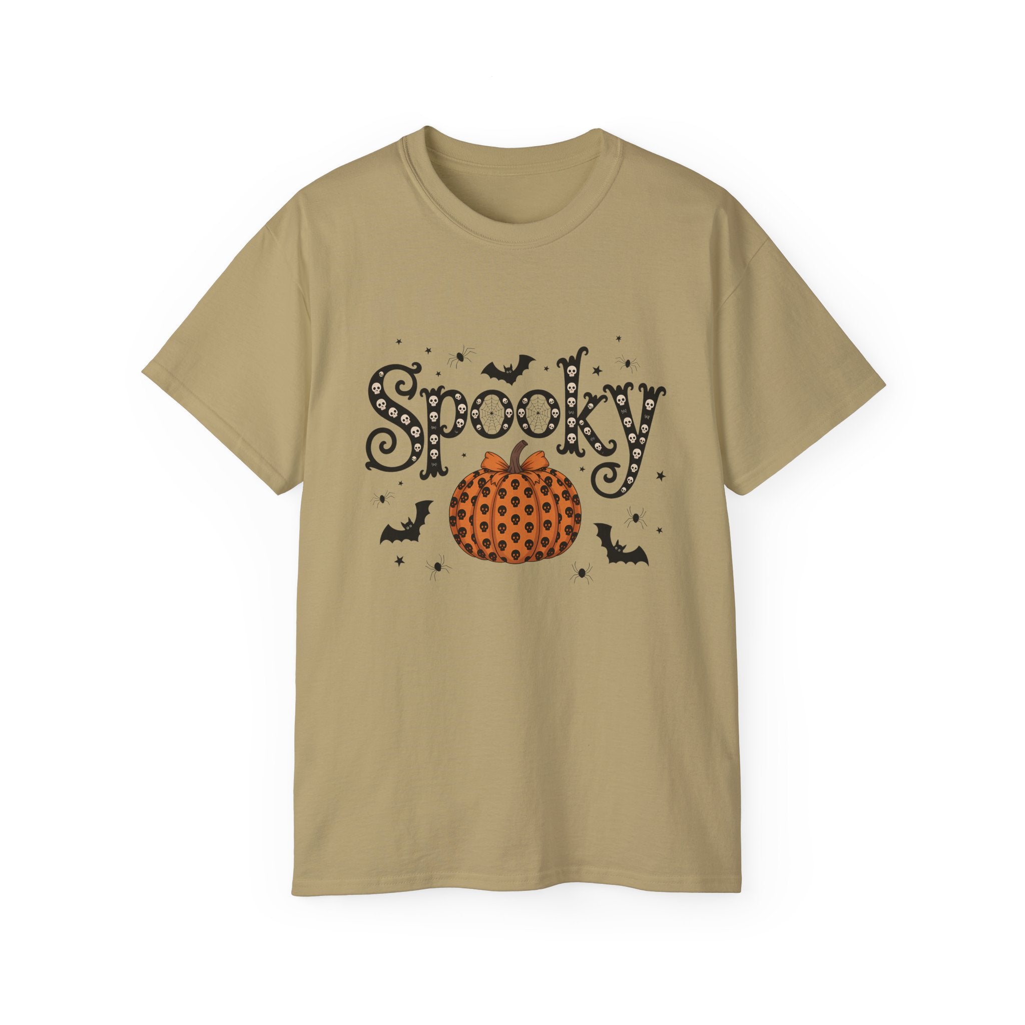 Spooky Skull Pumpkin Halloween T-Shirt | Gallory Hive