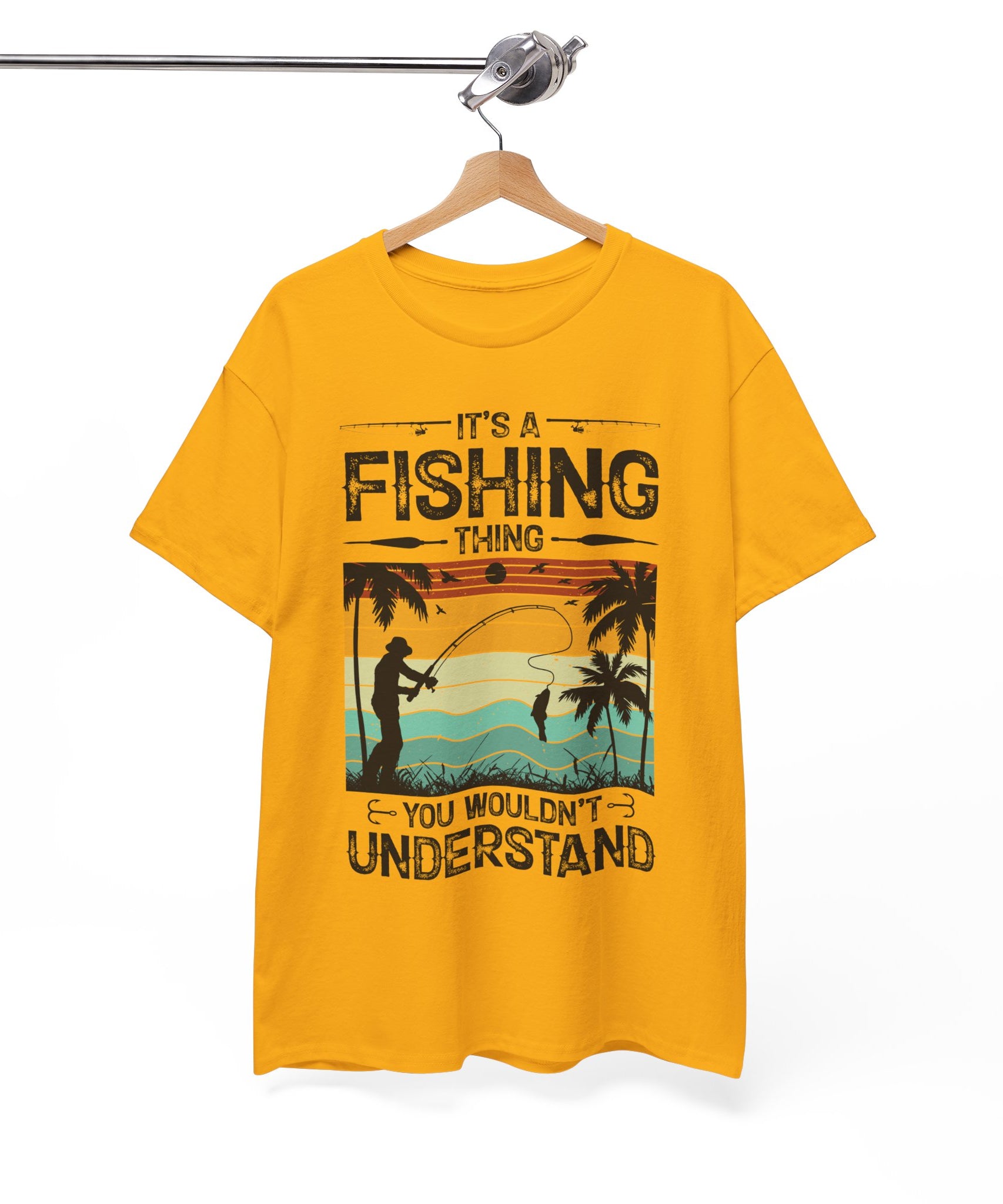 Funny Fishing Shirt – Vintage Sunset Design | Gallory Hive