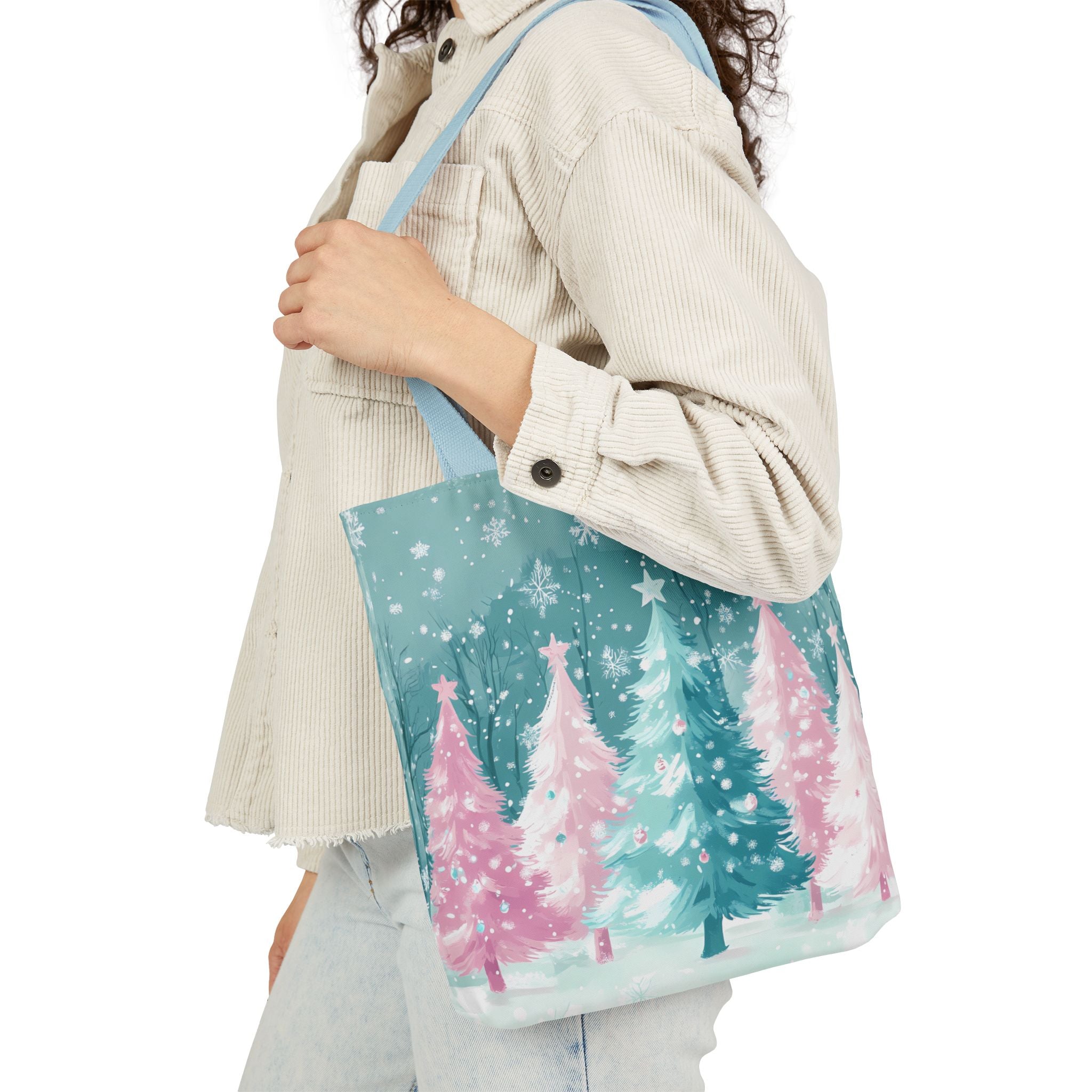Winter Palm Trees Canvas Polyester Tote Bag | Gallory Hive