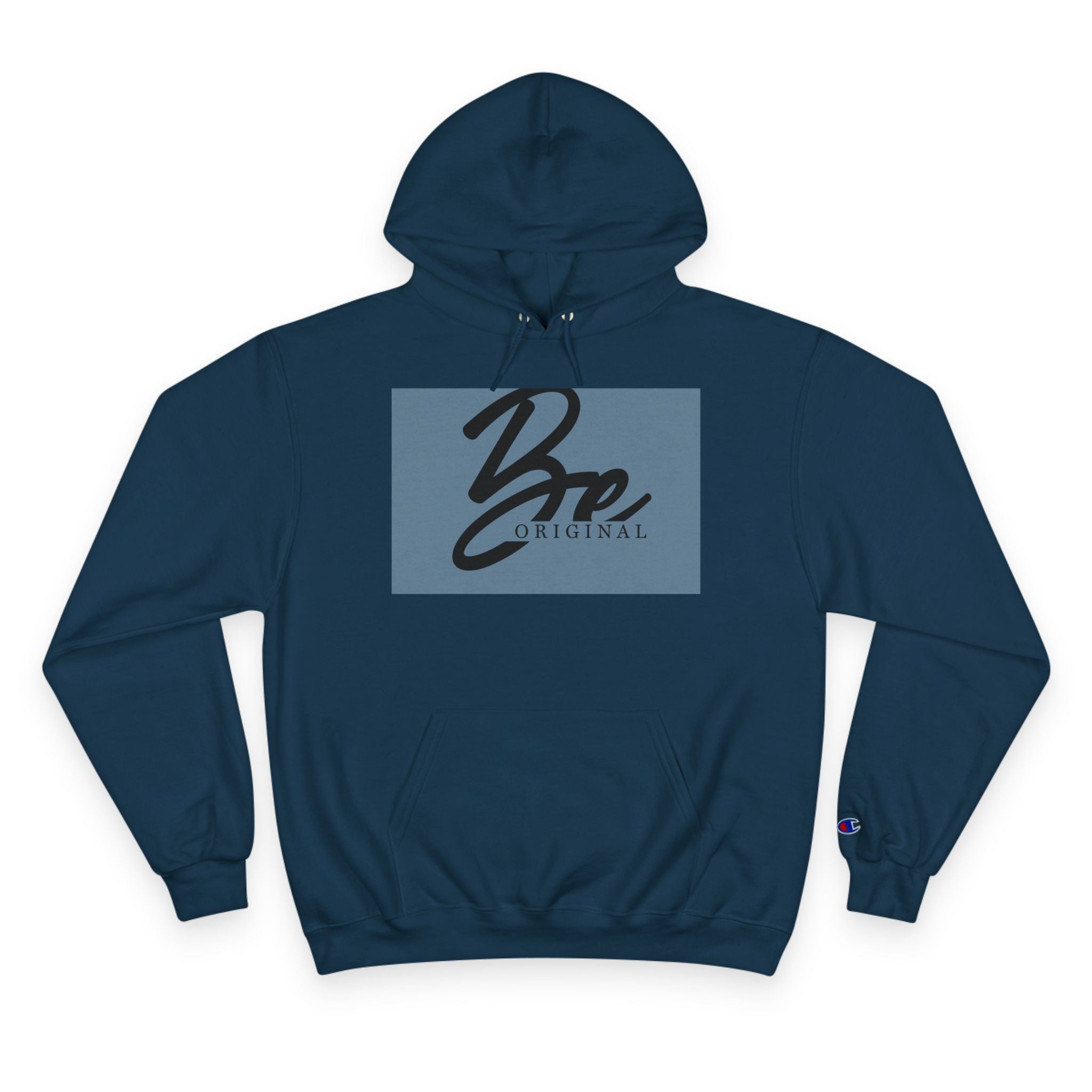 Champion Hoodie - Be Original Minimalist Hand Sign Print
