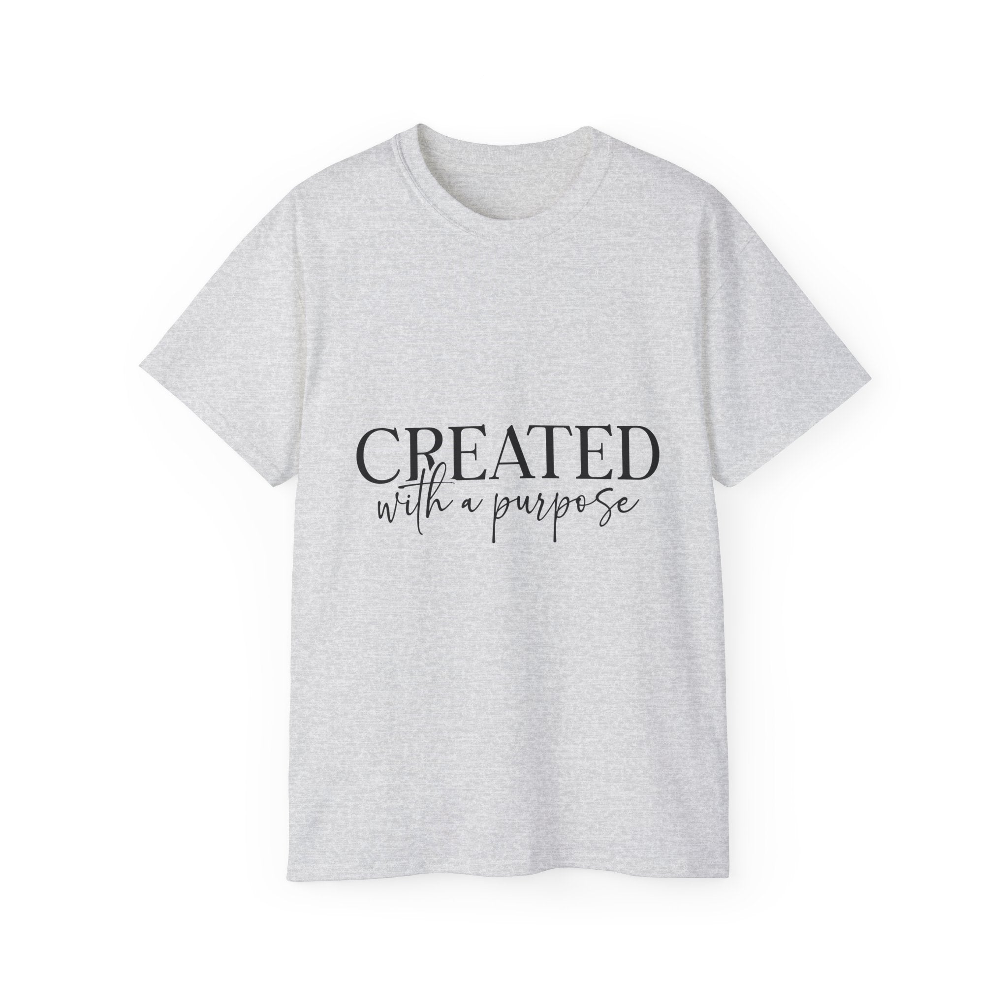 Unisex Created with a Purpose Tee - Inspirational Casual Wear, Christian T-Shirt, Motivational Gift, Faith-Based Apparel, Everyday Comfort