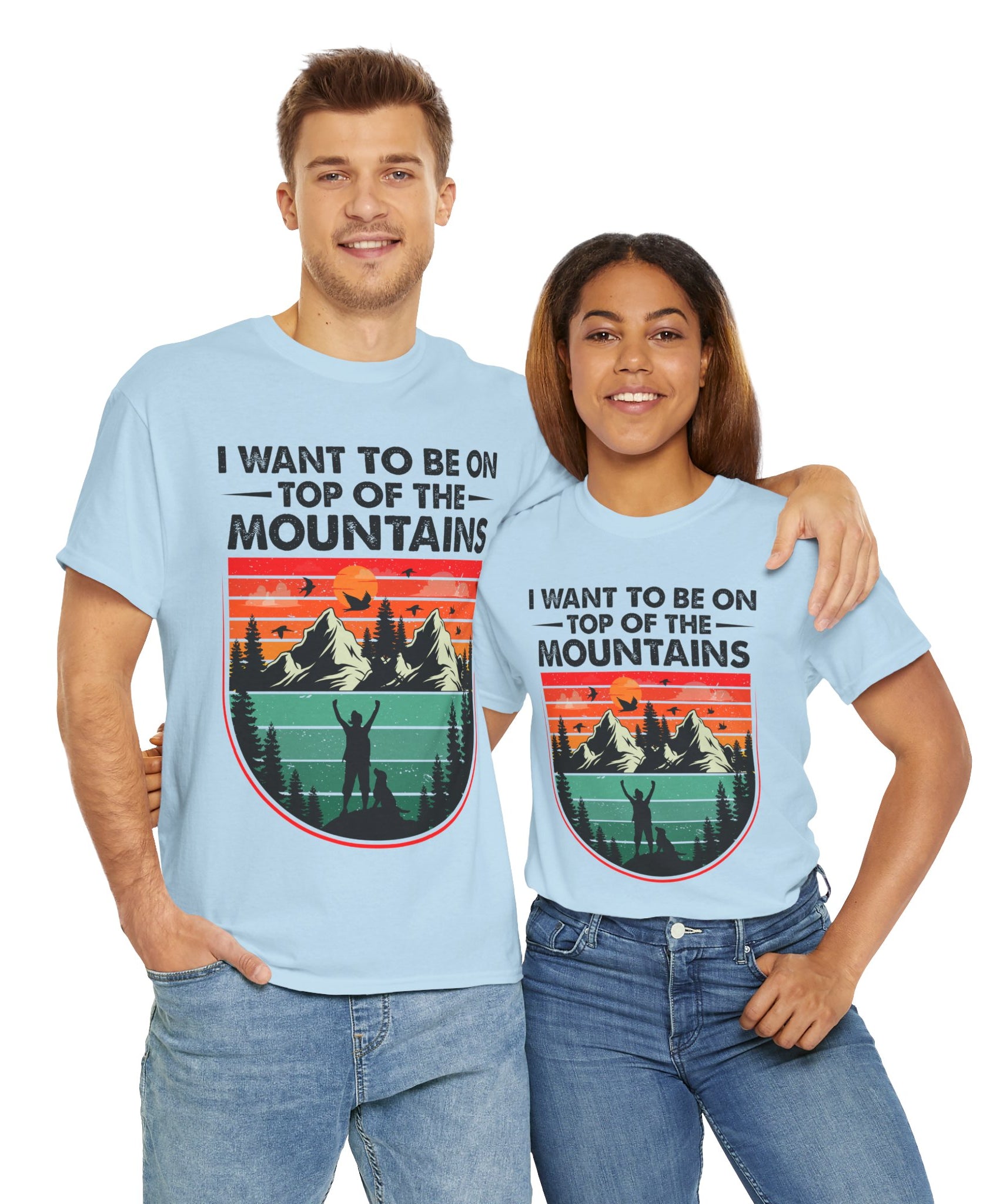 Retro Mountains T-Shirt - Adventure Vibes Tee