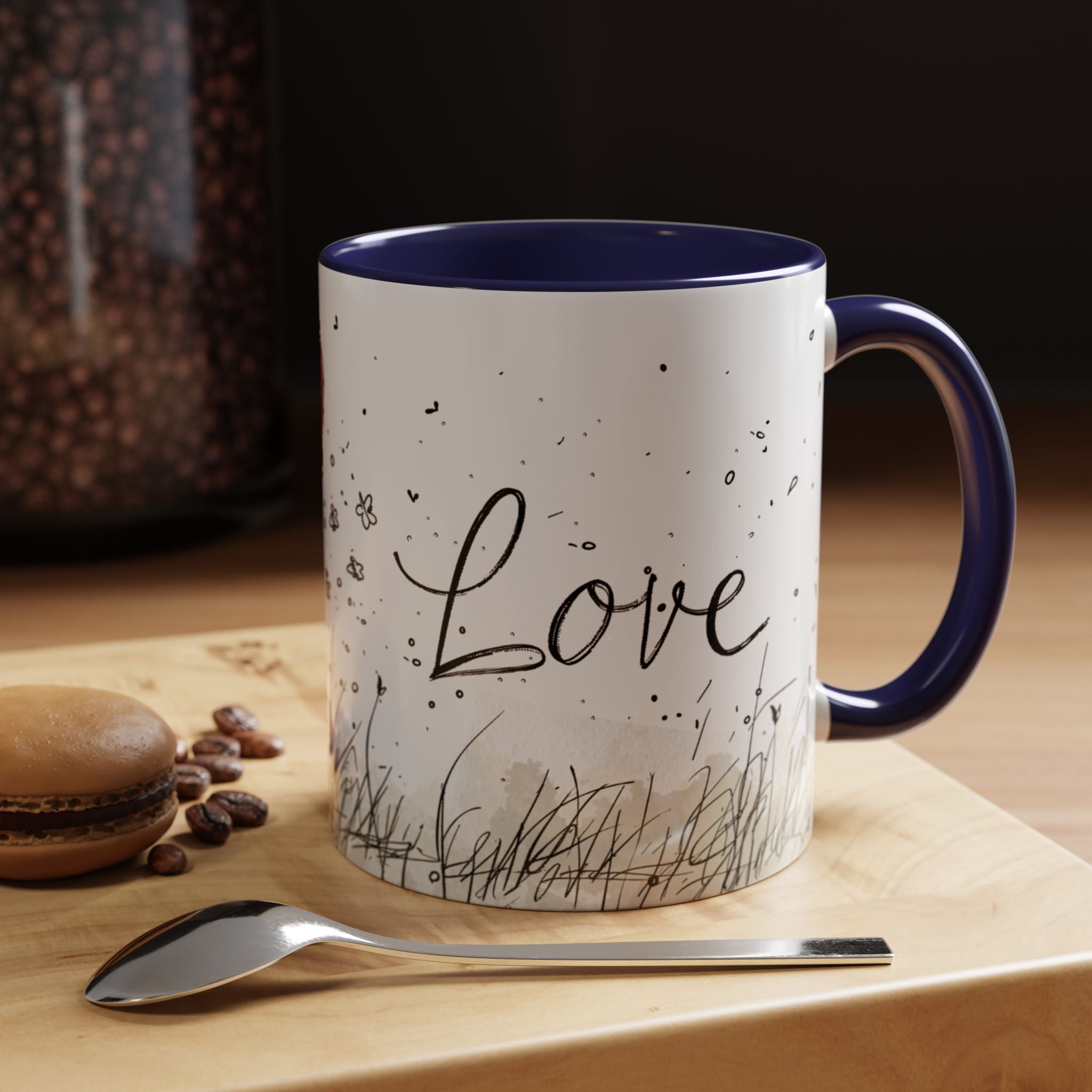 Love Heart Sketch Ceramic Coffee Mug | Gallory Hive