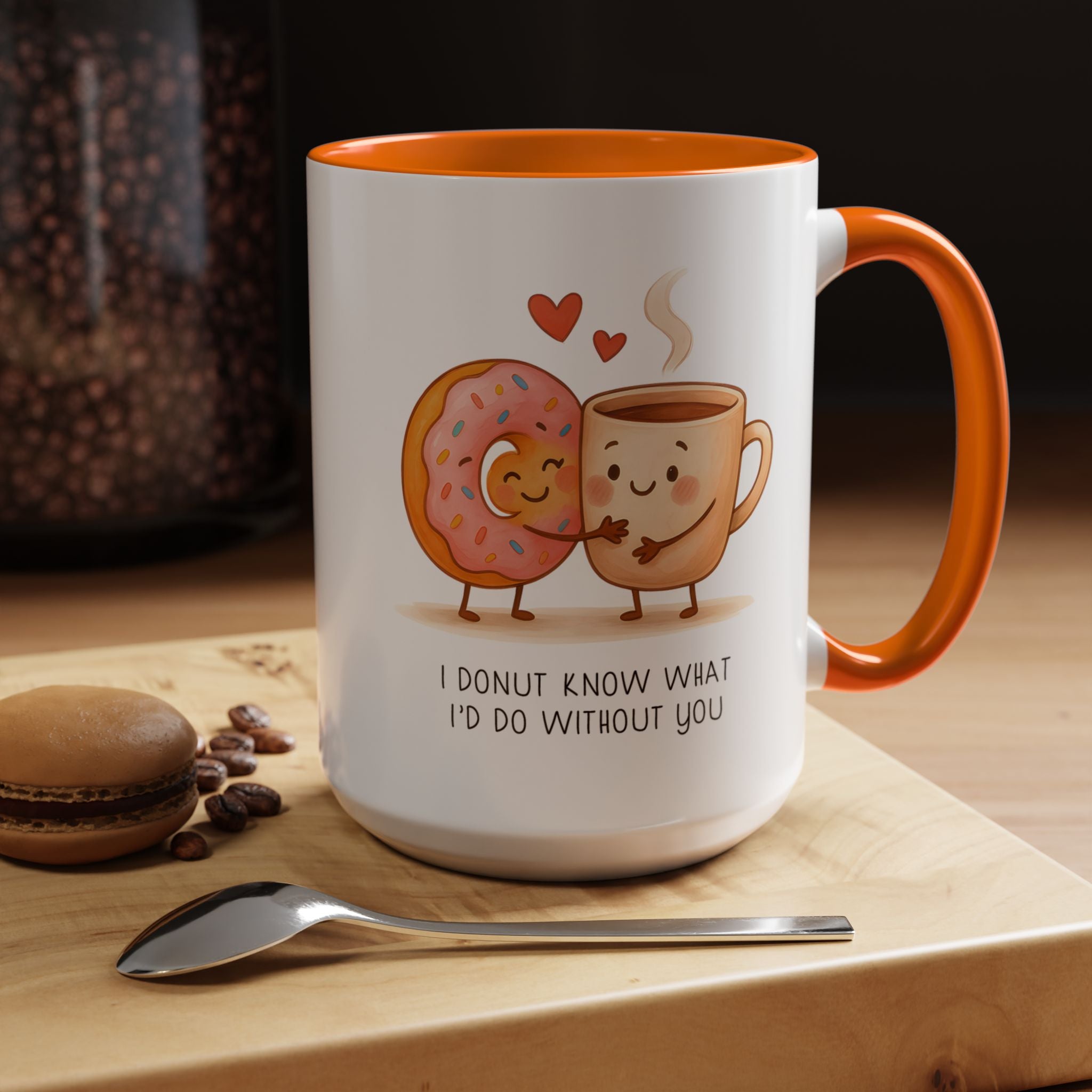 Cute Donut and Coffee Love Ceramic Mug | Gallory Hive