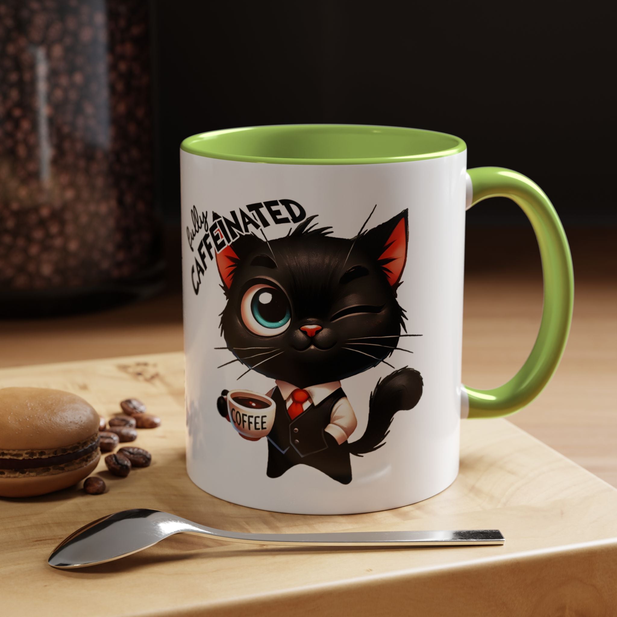 Cute Black Cat Accent Coffee Mug Gallory Hive