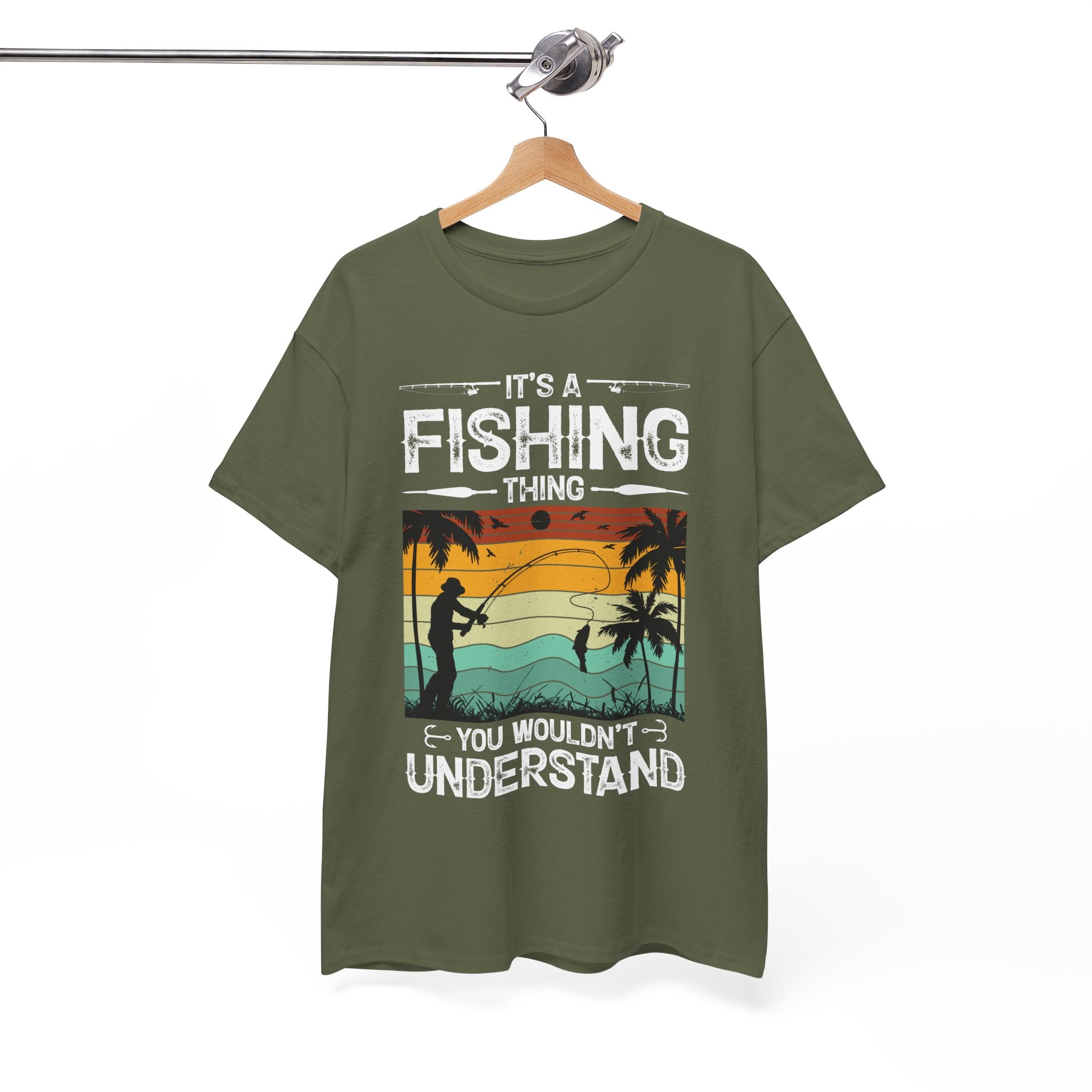 Funny Fishing Shirt – Vintage Sunset Design | Gallory Hive