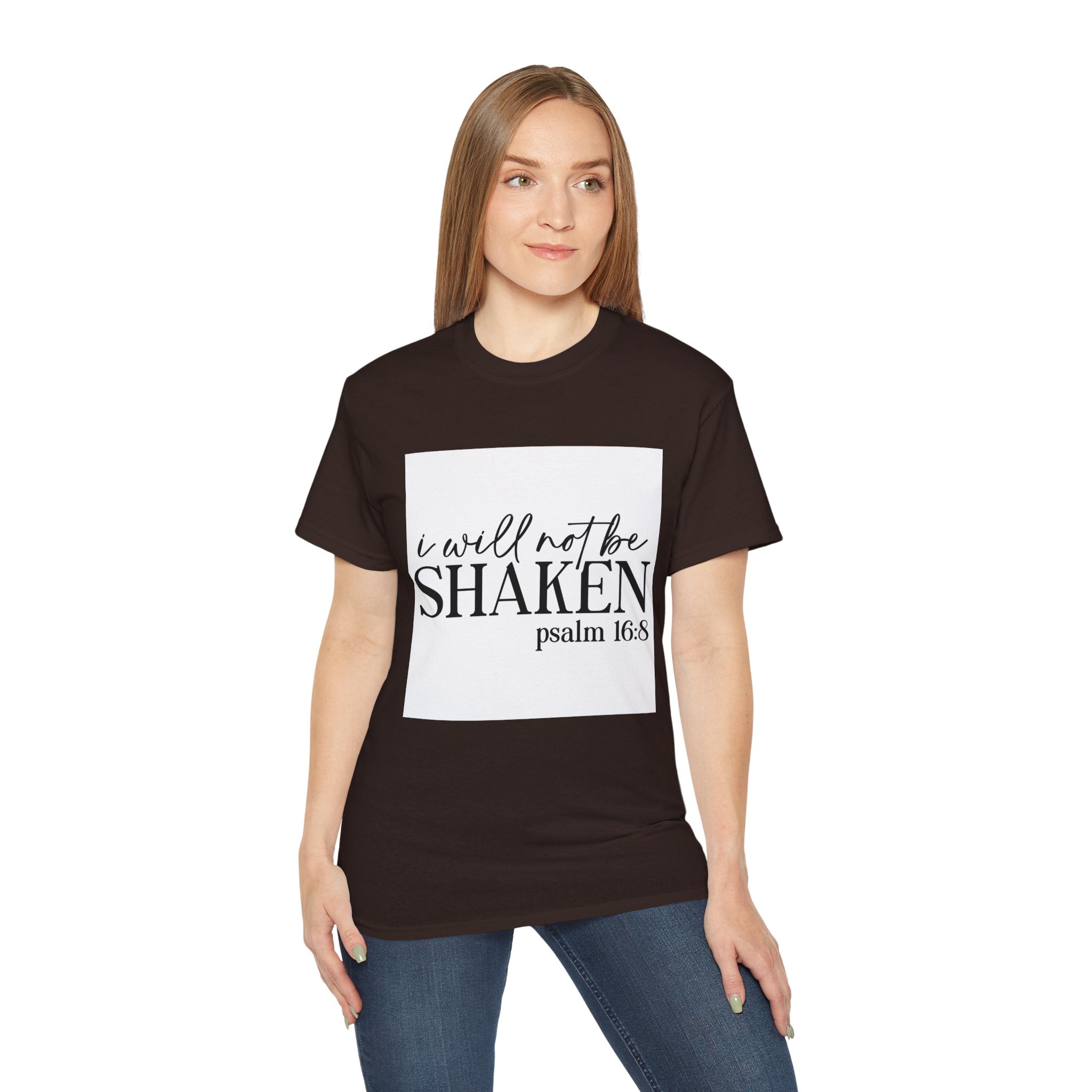 Unisex I will not be shaken Tee - Inspirational Casual Wear, Christian T-Shirt, Motivational Gift, Faith-Based Apparel, Everyday Comfort