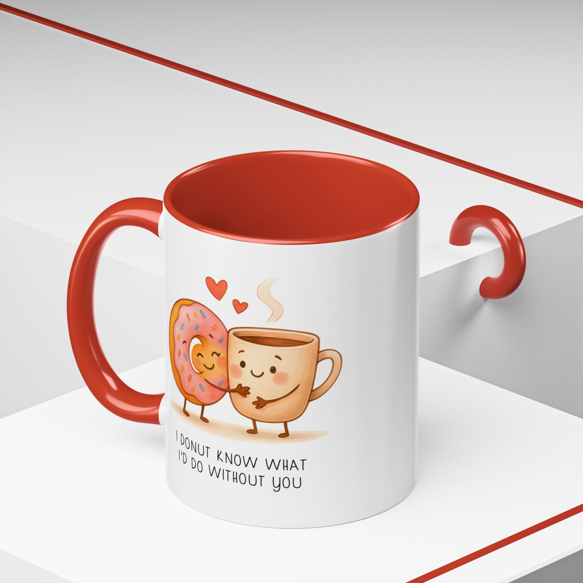 Cute Donut and Coffee Love Ceramic Mug | Gallory Hive
