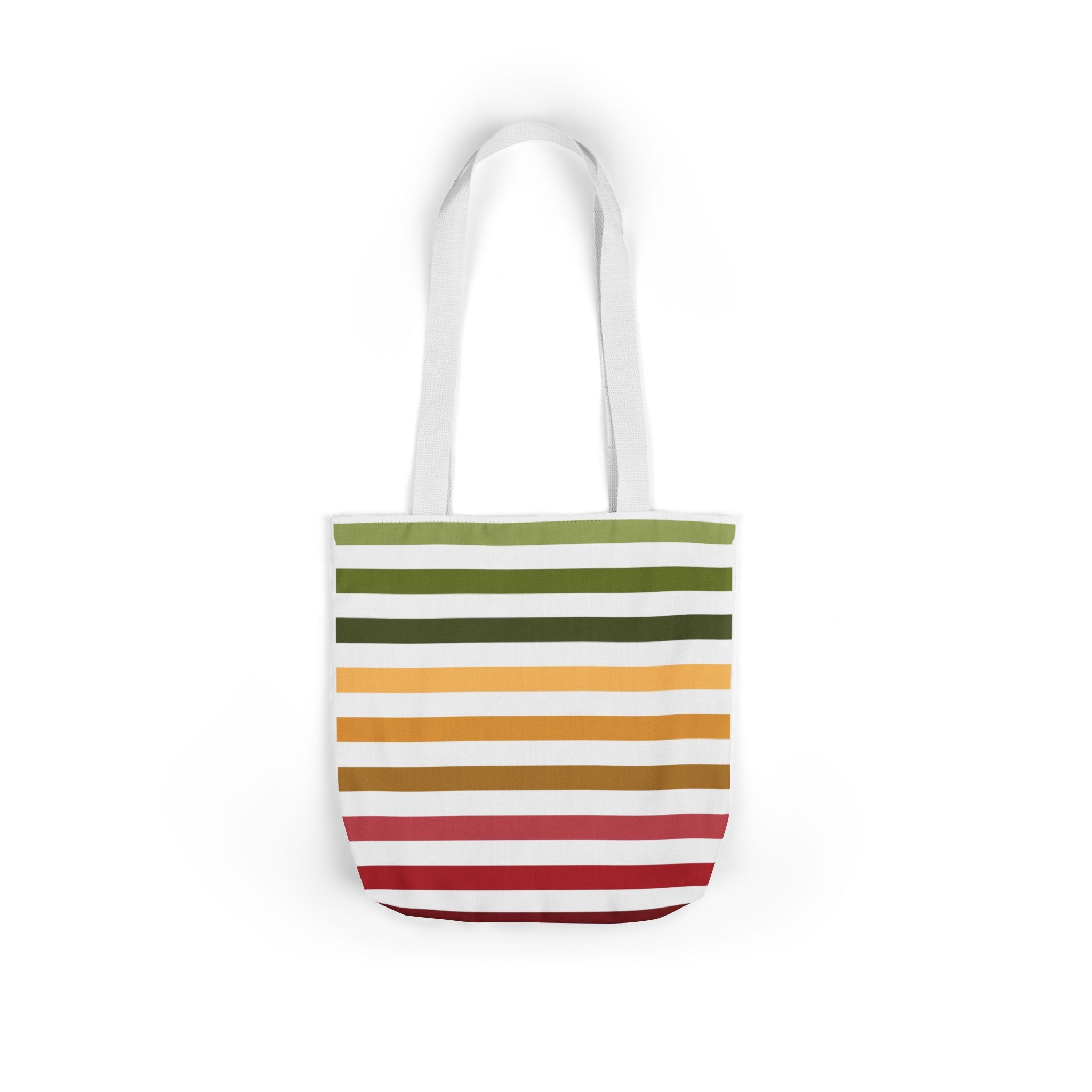 Multicolor Horizontal Lines Canvas Tote