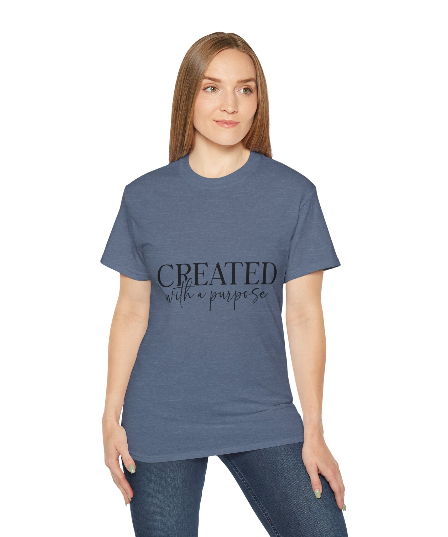 Unisex Created with a Purpose Tee - Inspirational Casual Wear, Christian T-Shirt, Motivational Gift, Faith-Based Apparel, Everyday Comfort - Gallory Hive