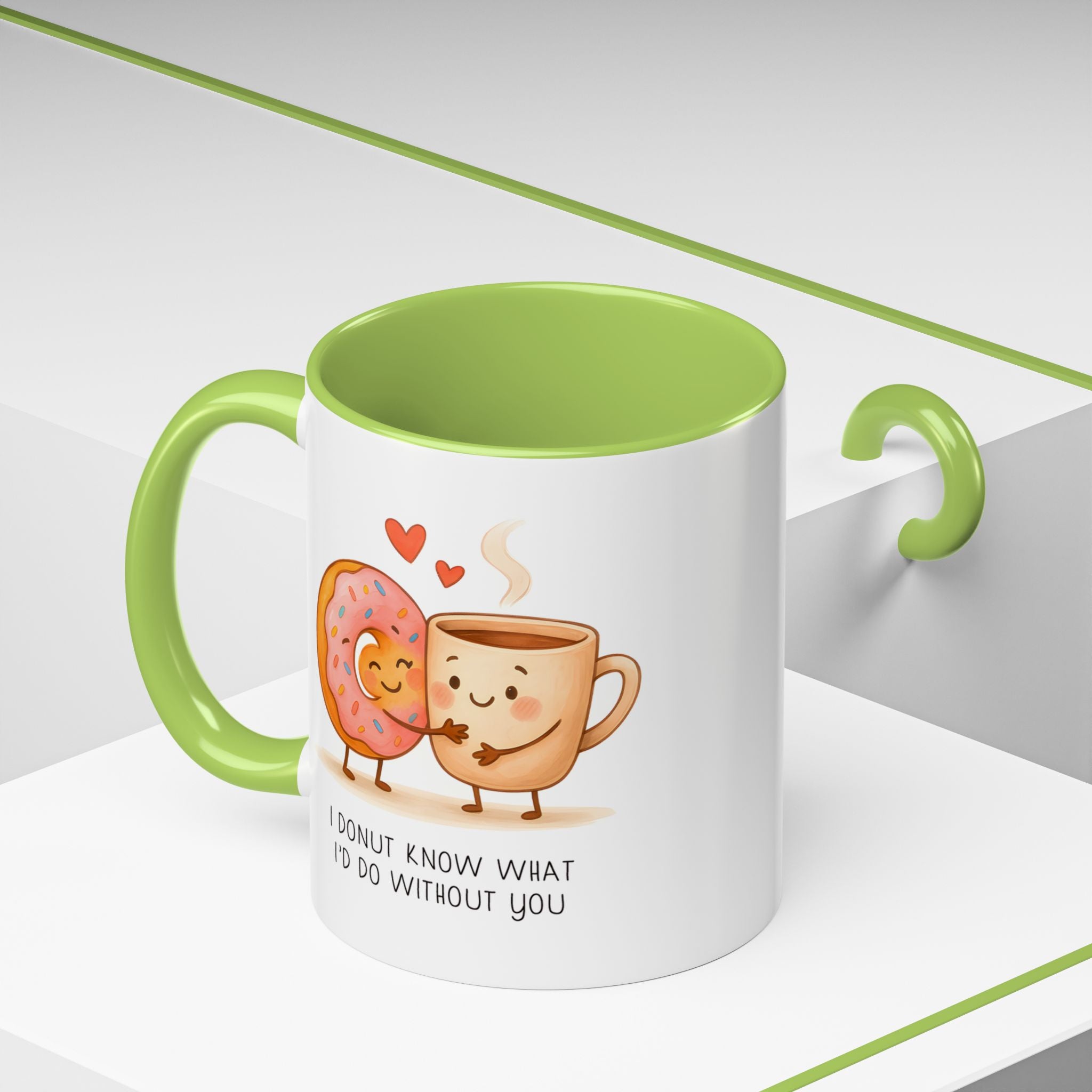 Cute Donut and Coffee Love Ceramic Mug | Gallory Hive