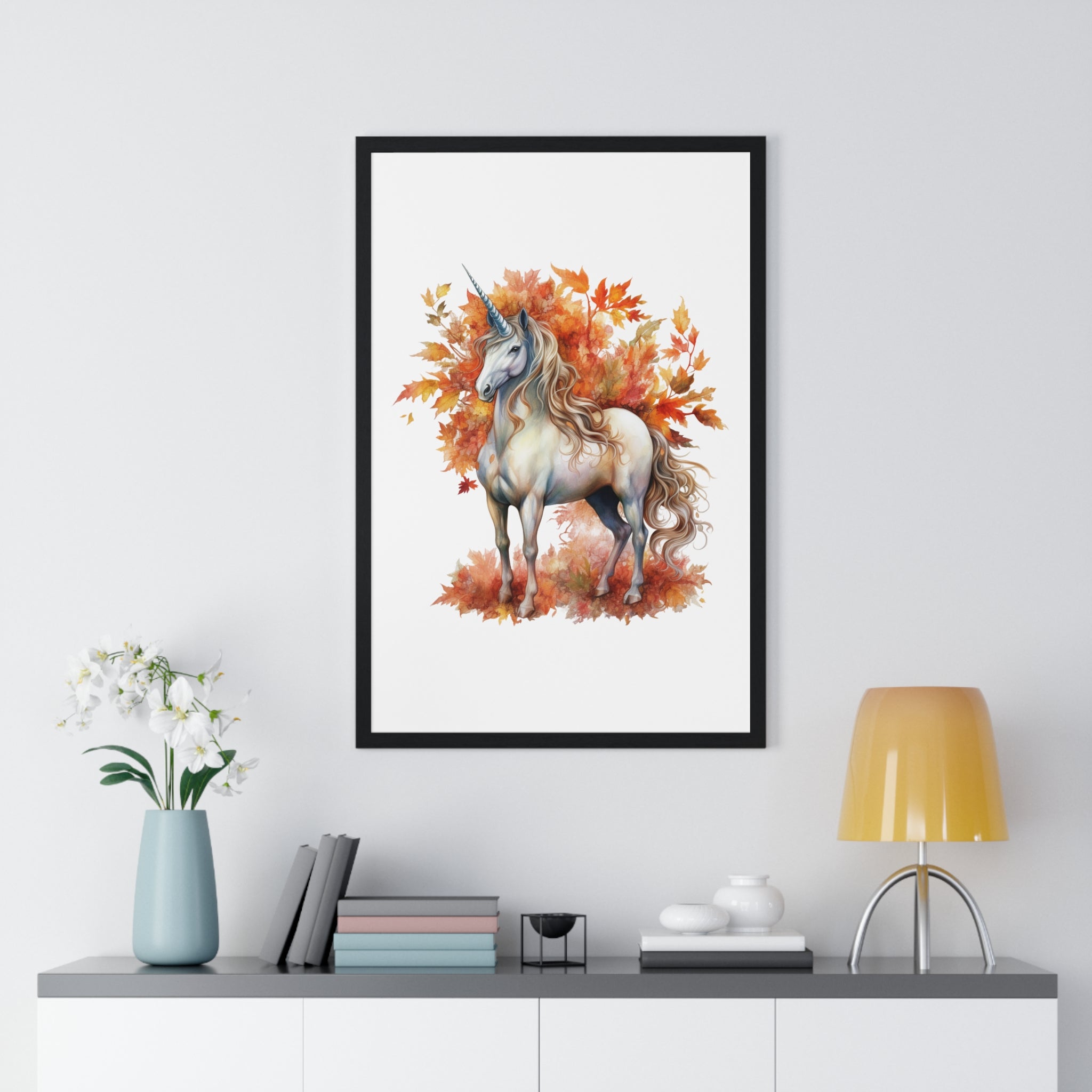 Whimsical Unicorn Art – Autumn Wall Poster | Gallory Hive