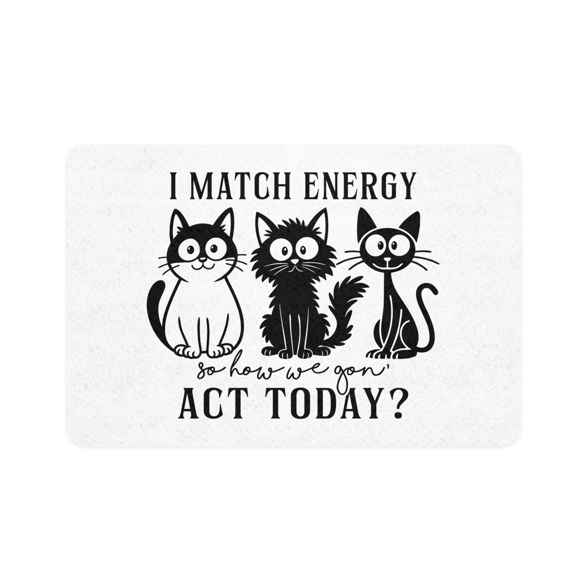 Pet Food Mat with Cute Cat Design | Gallory Hive