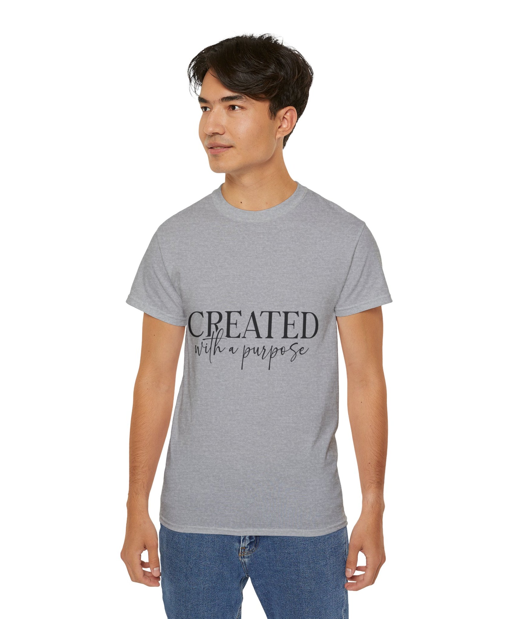 Unisex Created with a Purpose Tee - Inspirational Casual Wear, Christian T-Shirt, Motivational Gift, Faith-Based Apparel, Everyday Comfort - Gallory Hive