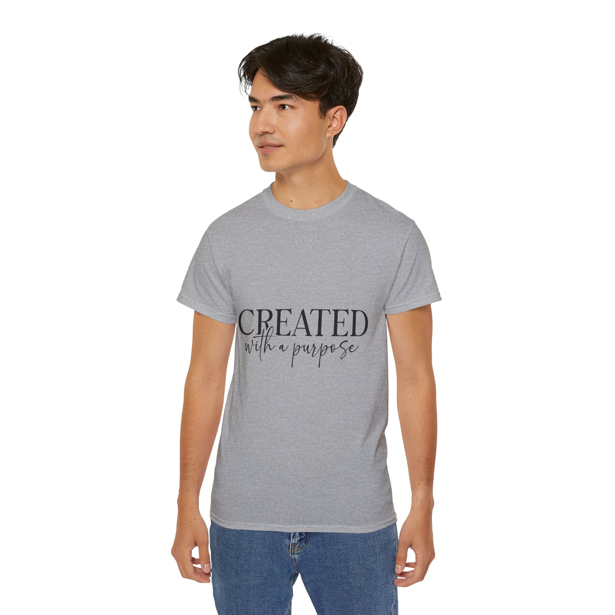 Unisex Created with a Purpose Tee - Inspirational Casual Wear, Christian T-Shirt, Motivational Gift, Faith-Based Apparel, Everyday Comfort
