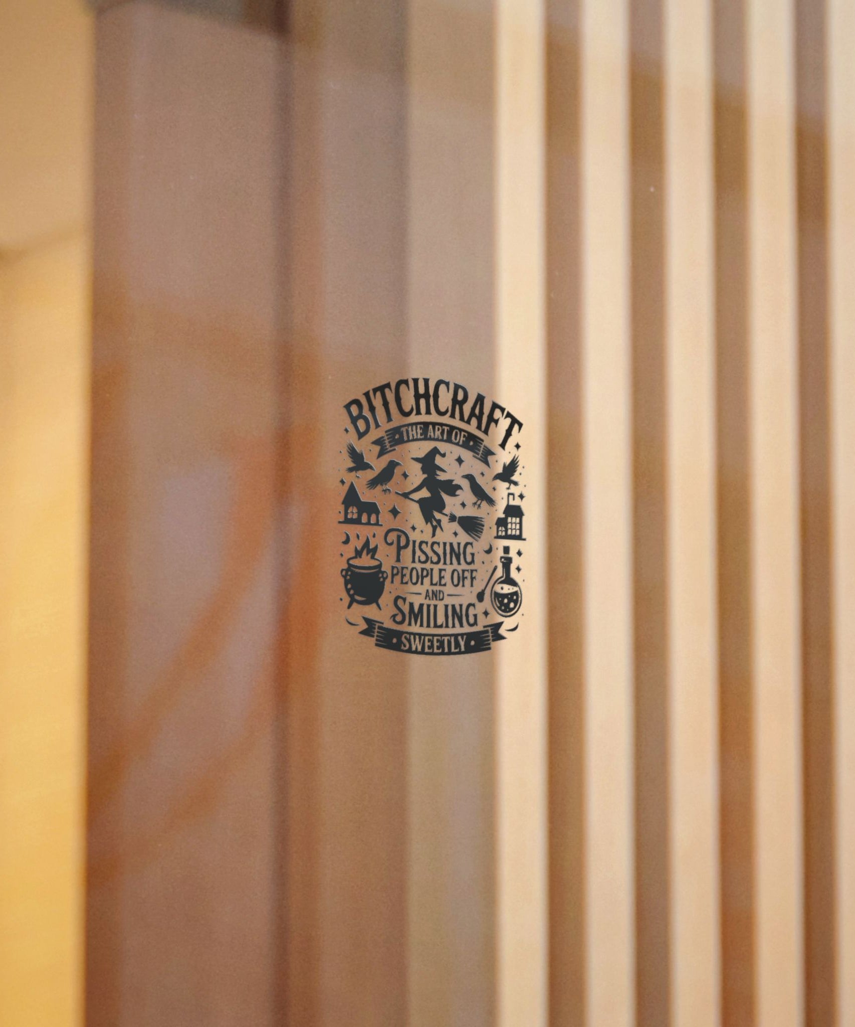 Die-Cut Stickers, Witchy Bitchcraft Decor - Halloween Gifts