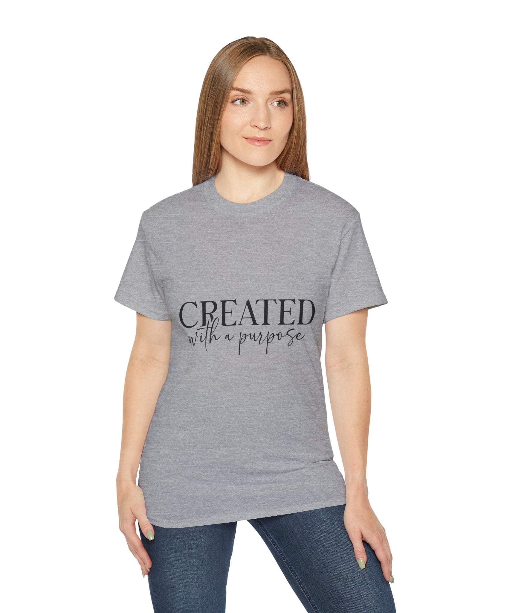 Unisex Created with a Purpose Tee - Inspirational Casual Wear, Christian T-Shirt, Motivational Gift, Faith-Based Apparel, Everyday Comfort - Gallory Hive