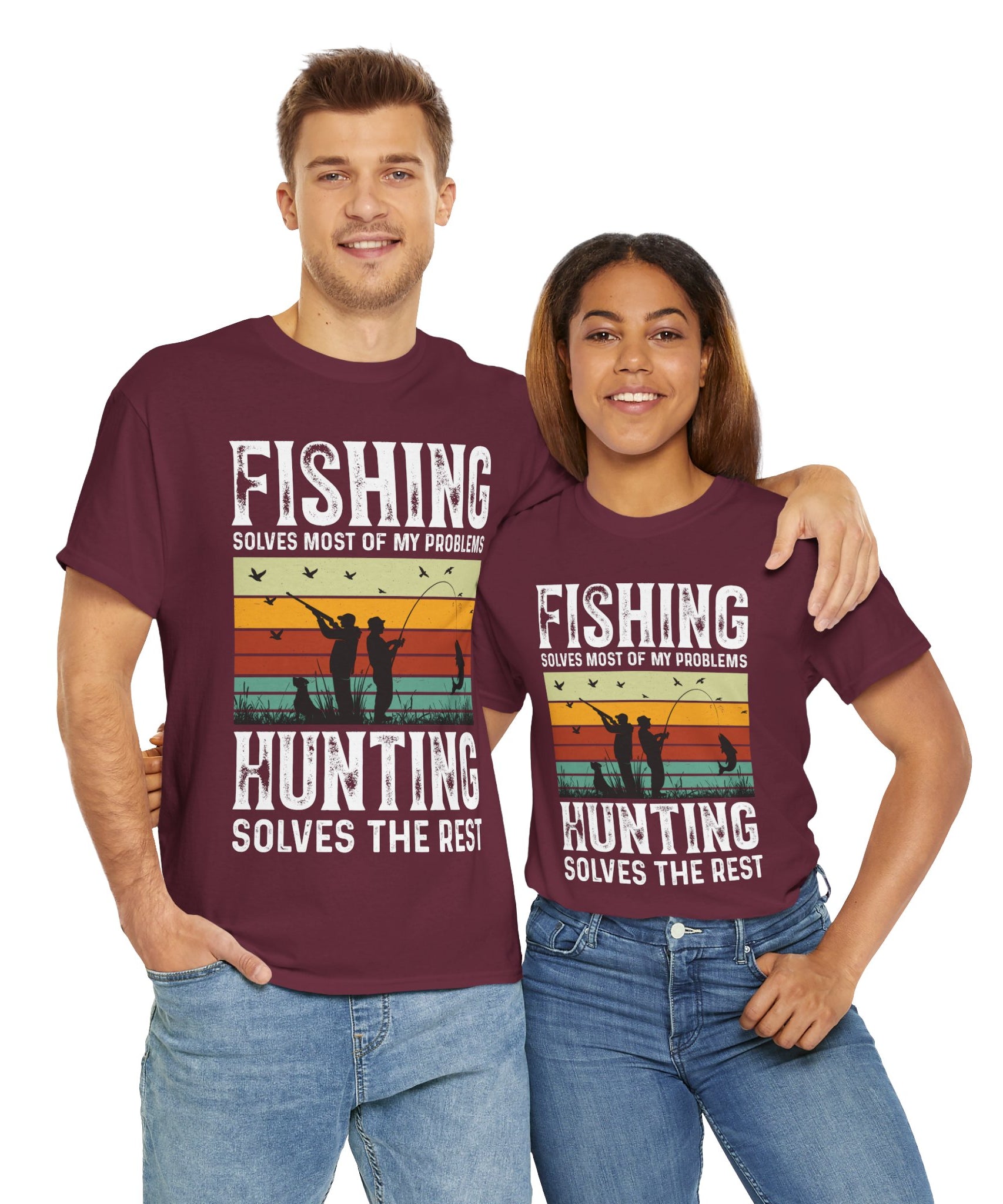 Funny Hunt and Fish Shirt for Men