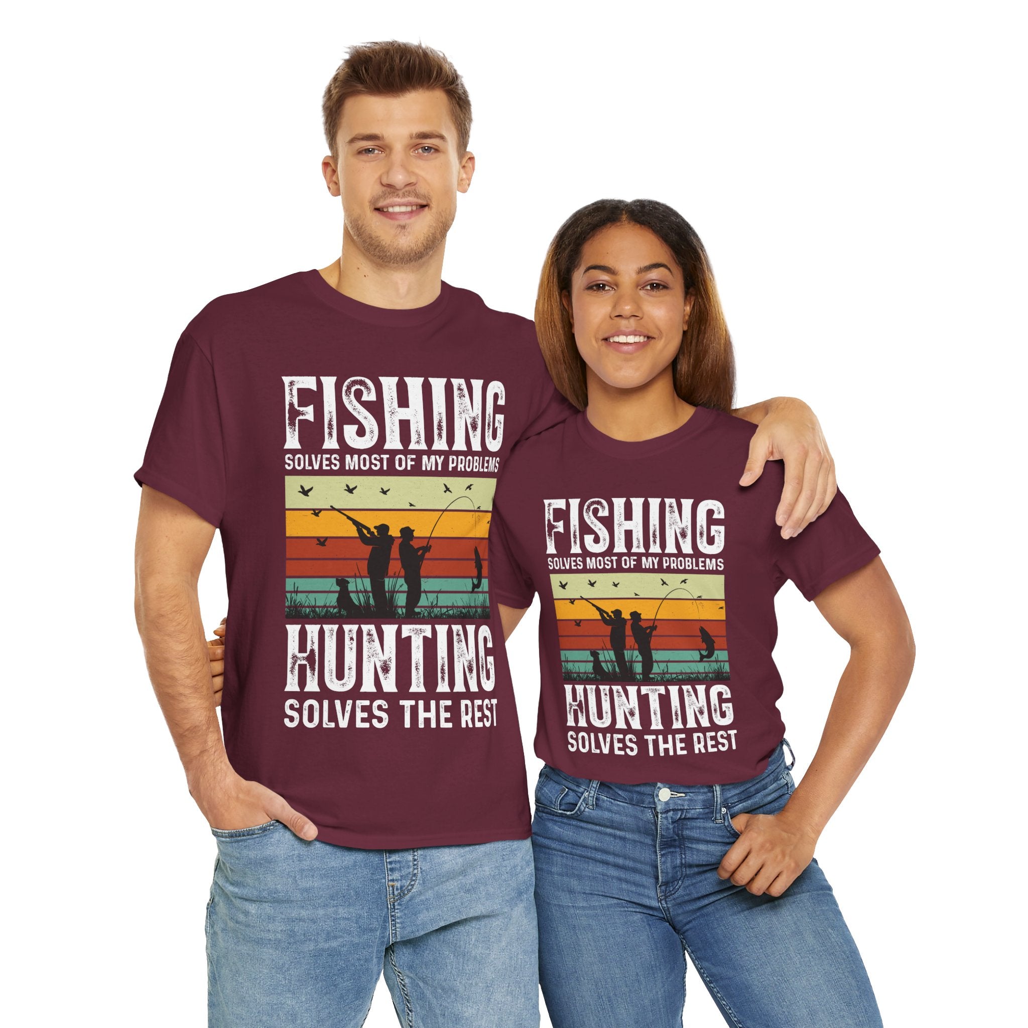 Funny Hunt and Fish Shirt for Men