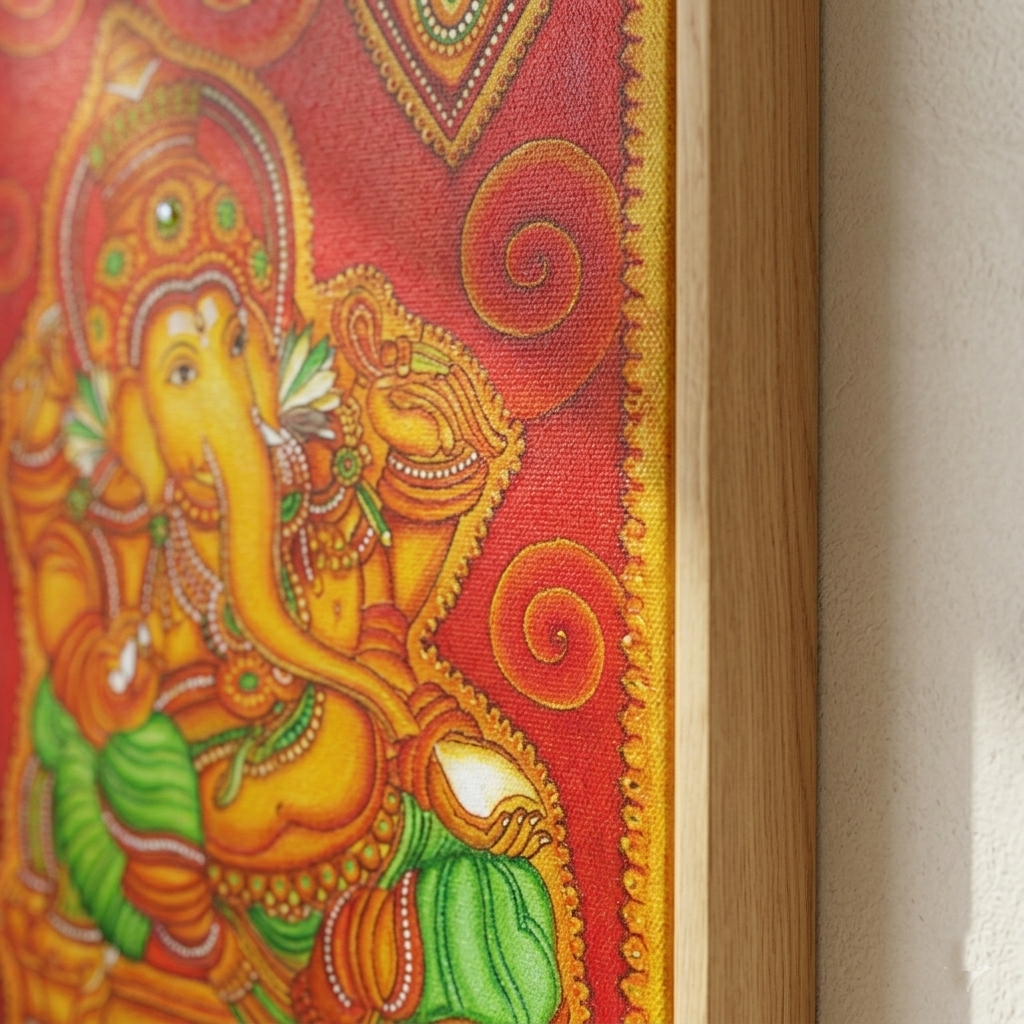 Premium Lord Ganesha Canvas Drawing Wall Art | Gallory Hive