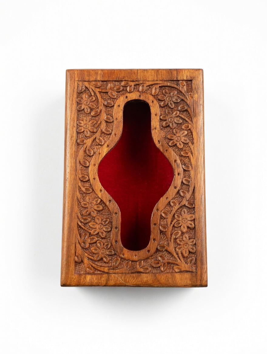 Handcrafted Wooden Tissue Box Holder Case | Gallory Hive