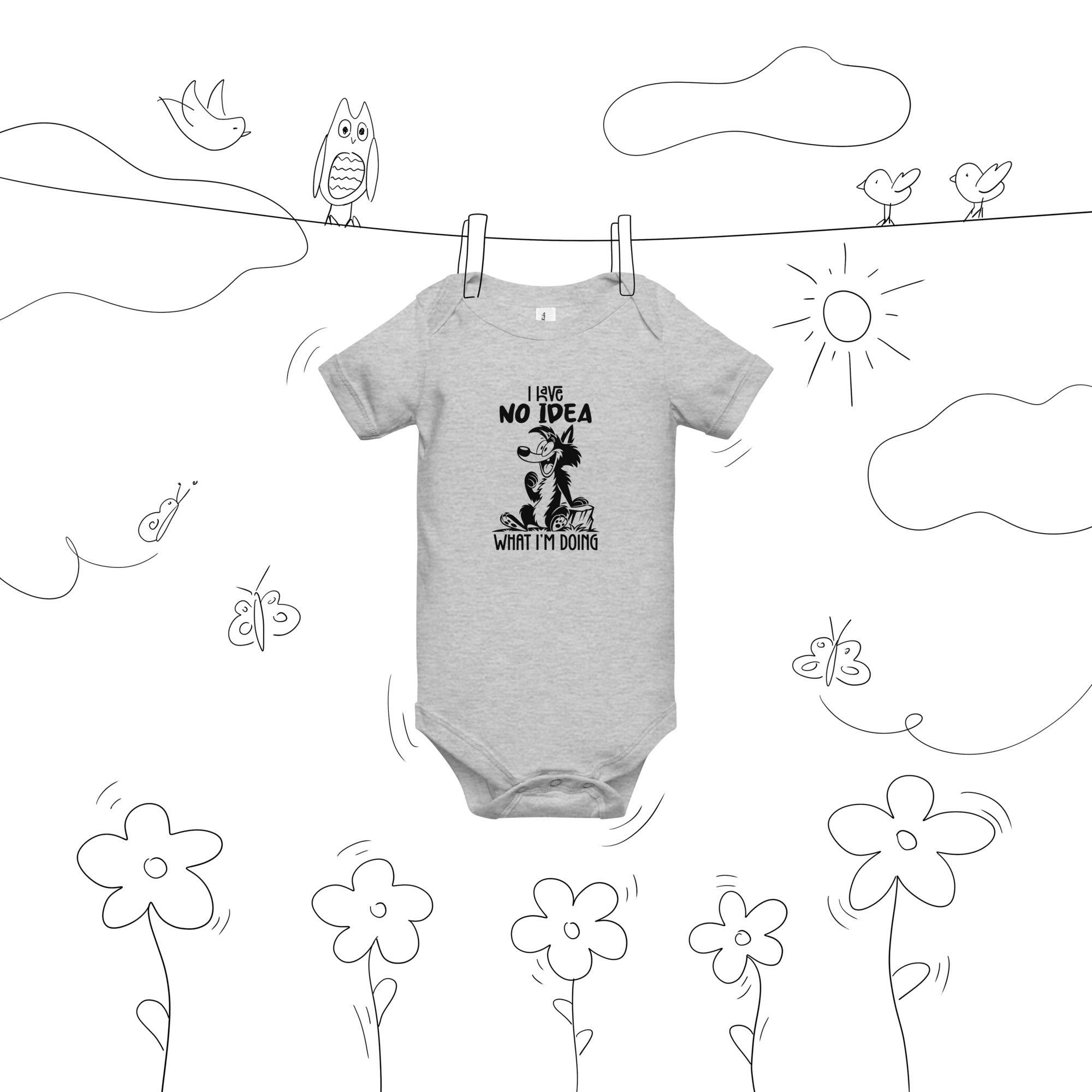 Baby One Piece – I Have No Idea Design | Gallory Hive