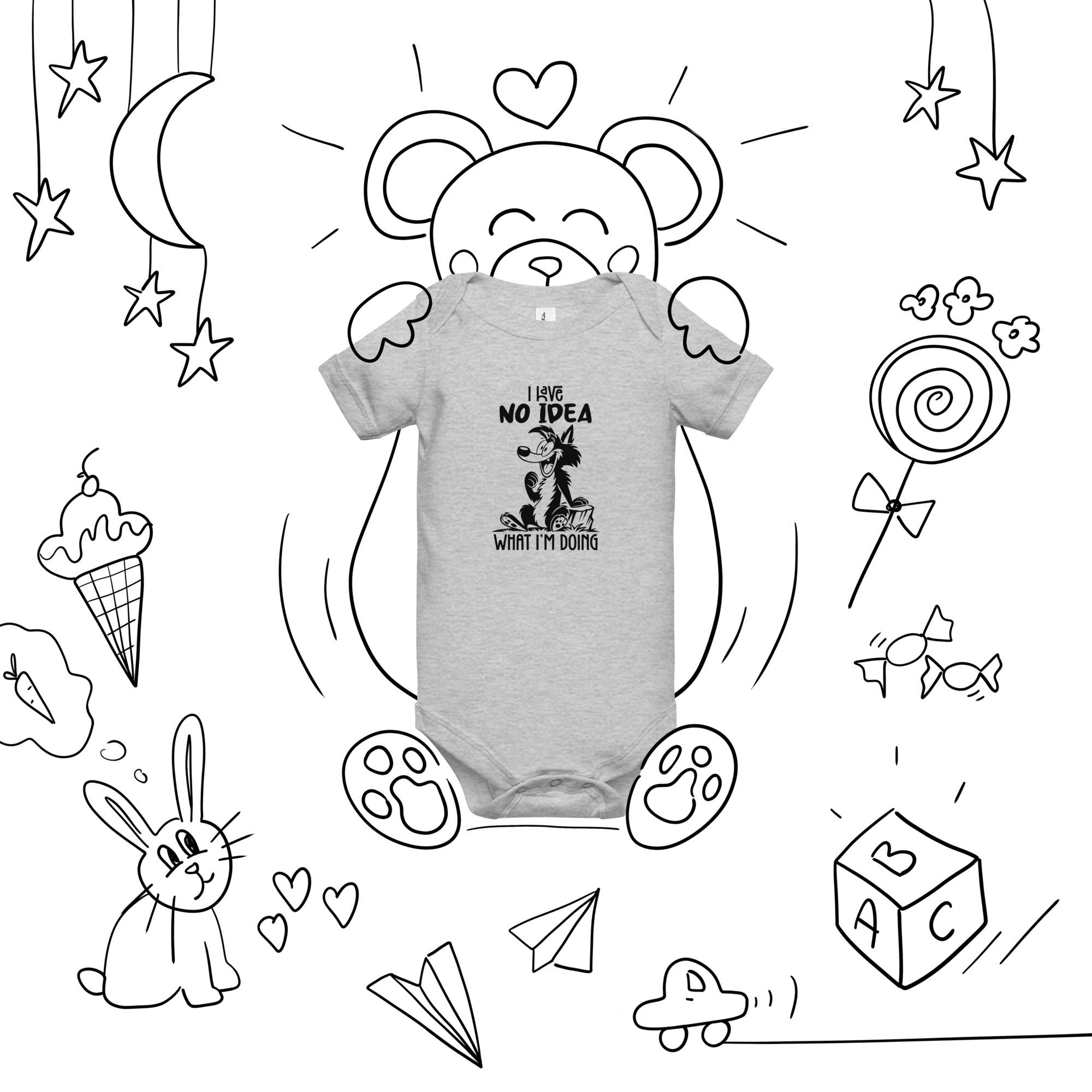 Baby One Piece – I Have No Idea Design | Gallory Hive