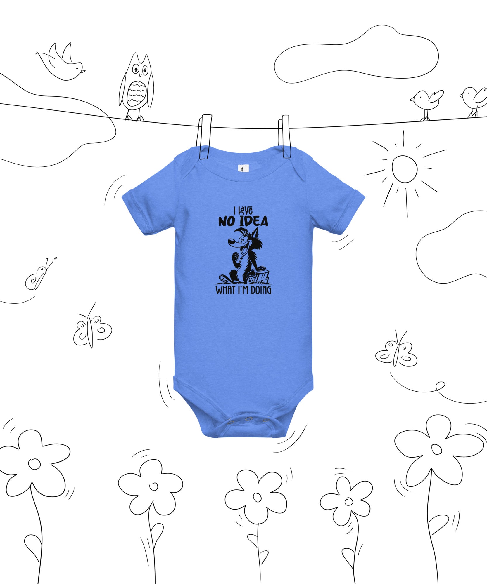 Baby One Piece – I Have No Idea Design | Gallory Hive
