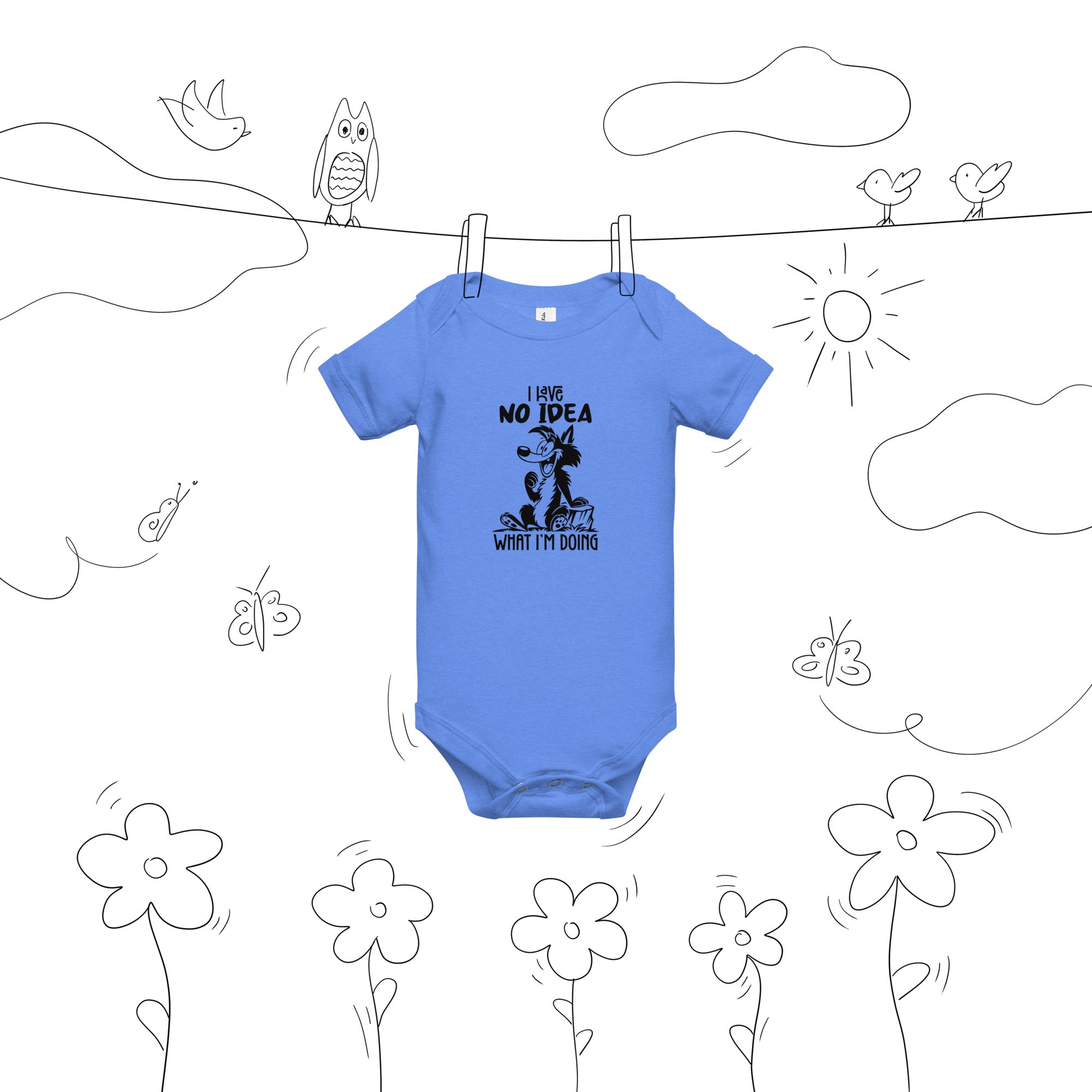 Baby One Piece – I Have No Idea Design | Gallory Hive