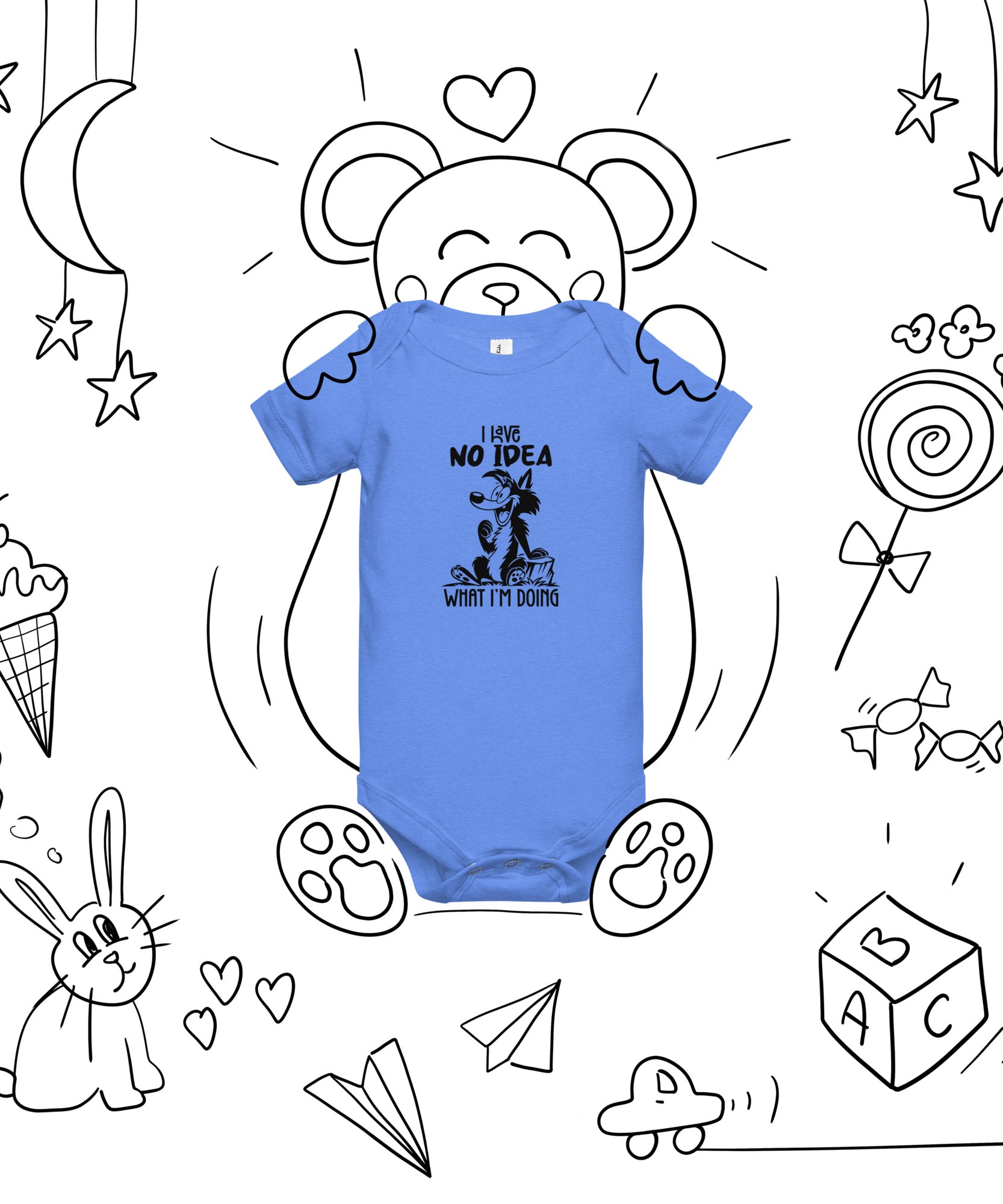 Baby One Piece – I Have No Idea Design | Gallory Hive