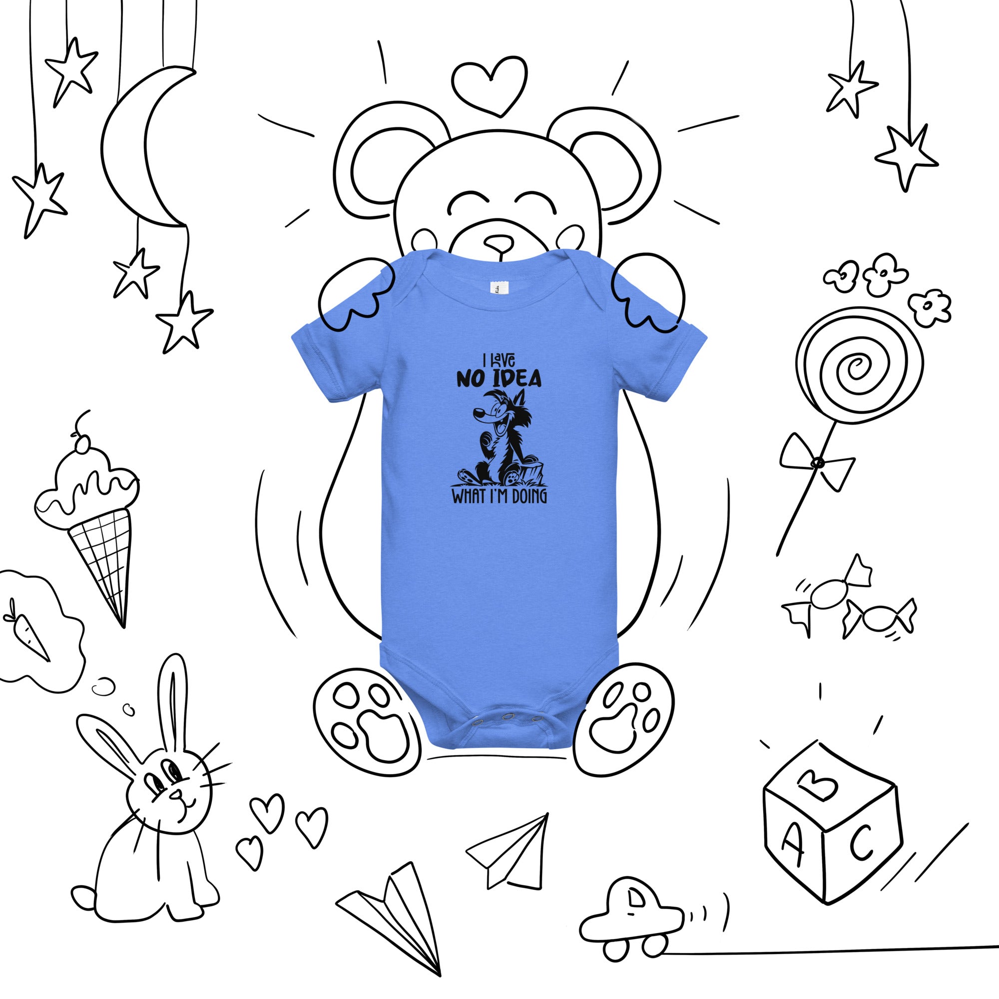 Baby One Piece – I Have No Idea Design | Gallory Hive