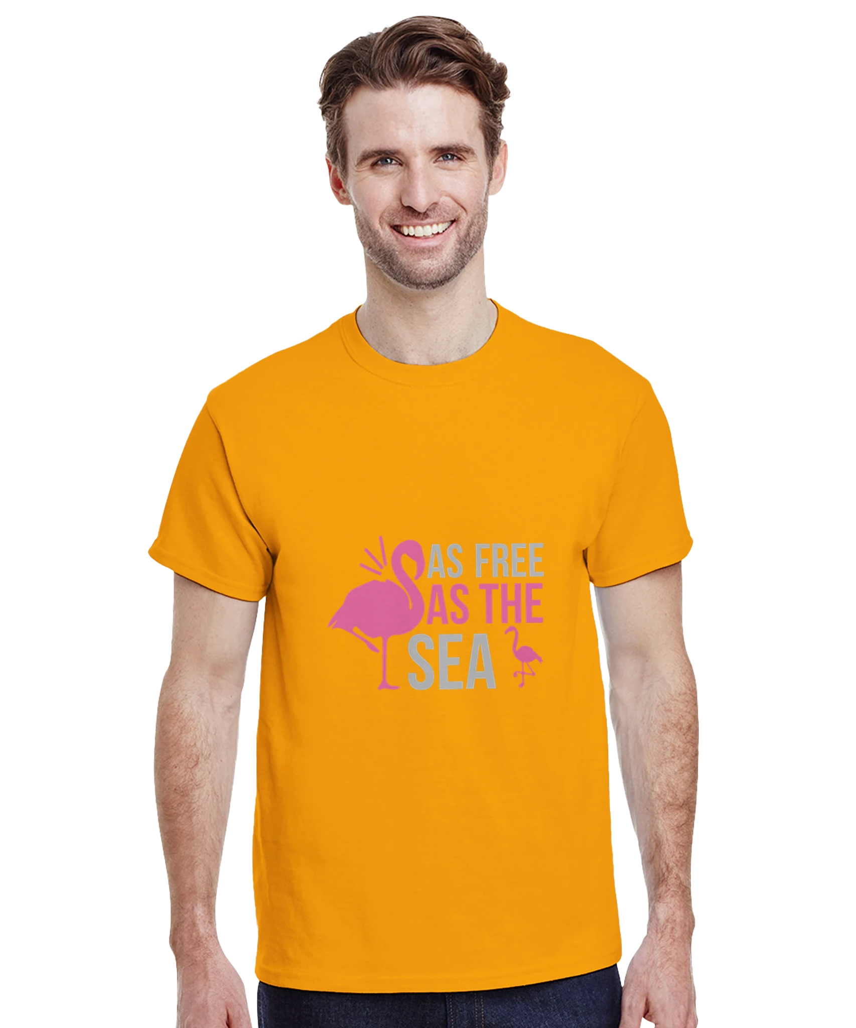 Unisex Tee – As Free As The Sea Flamingo | Gallory Hive