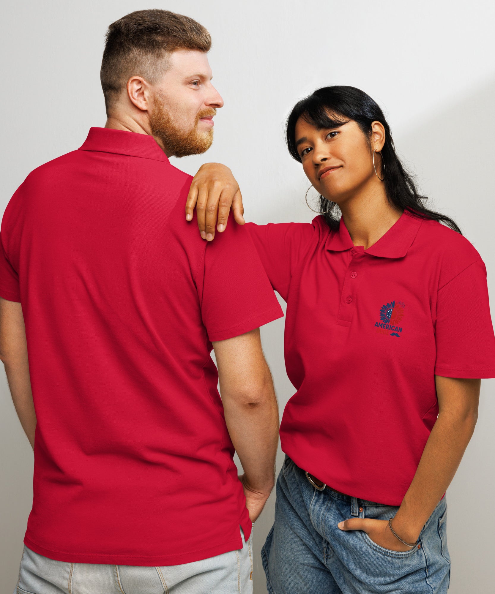 American Dude Patriotic Unisex Polo Shirt | Gallory Hive