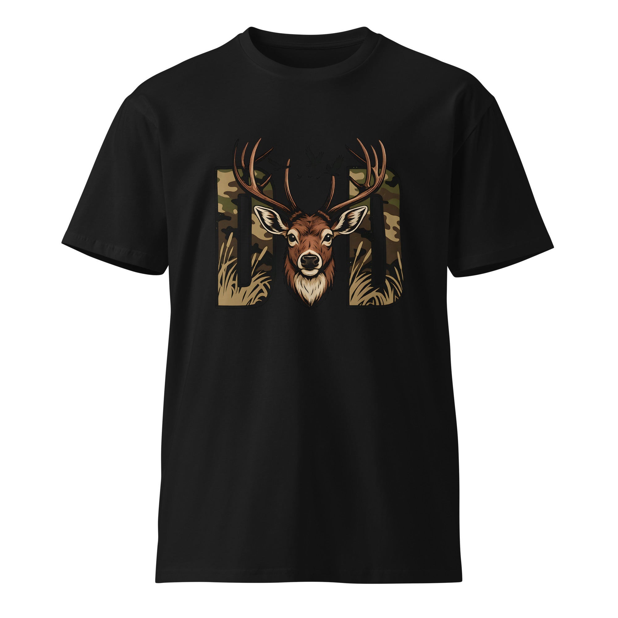 Dad Deer Hunting Premium Cotton T-Shirt | Gallory Hive