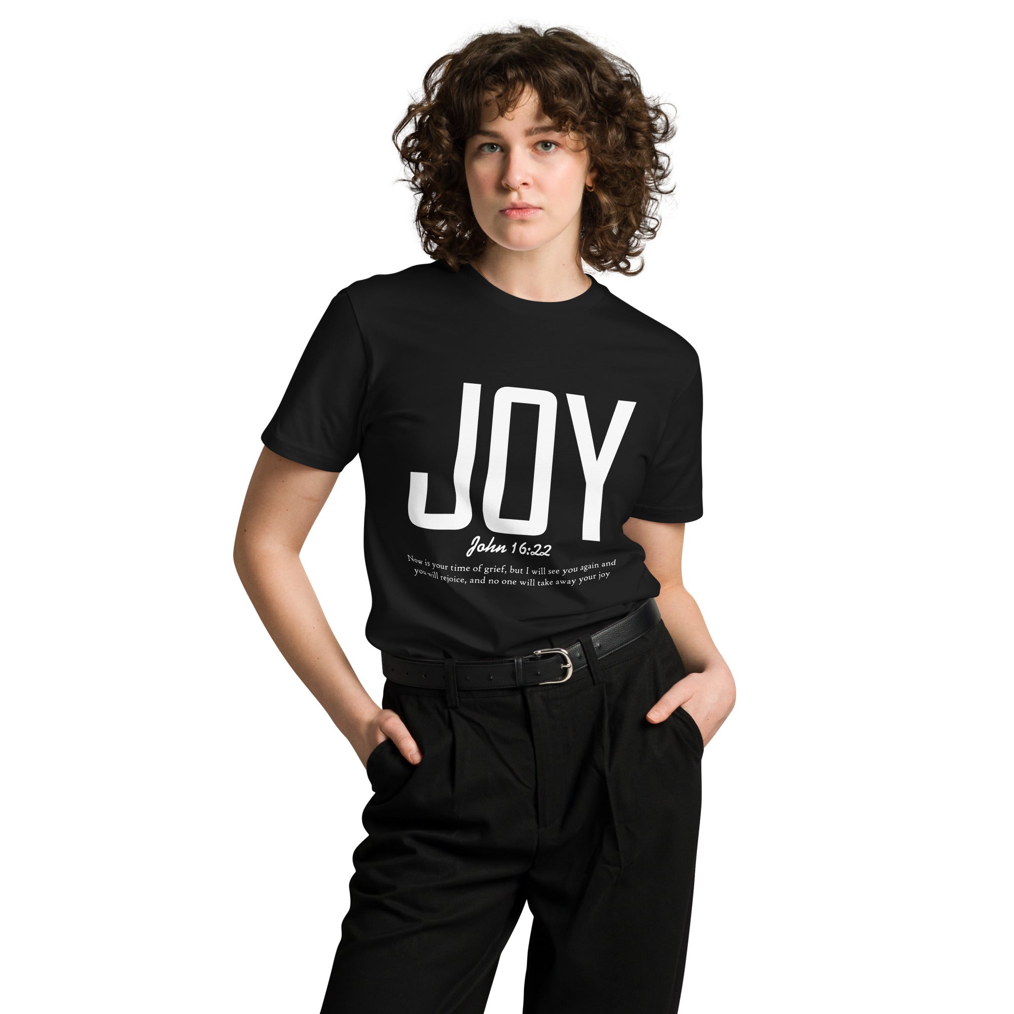 Joy Faith Inspirational Premium Unisex Cotton T-Shirt | Gallory Hive