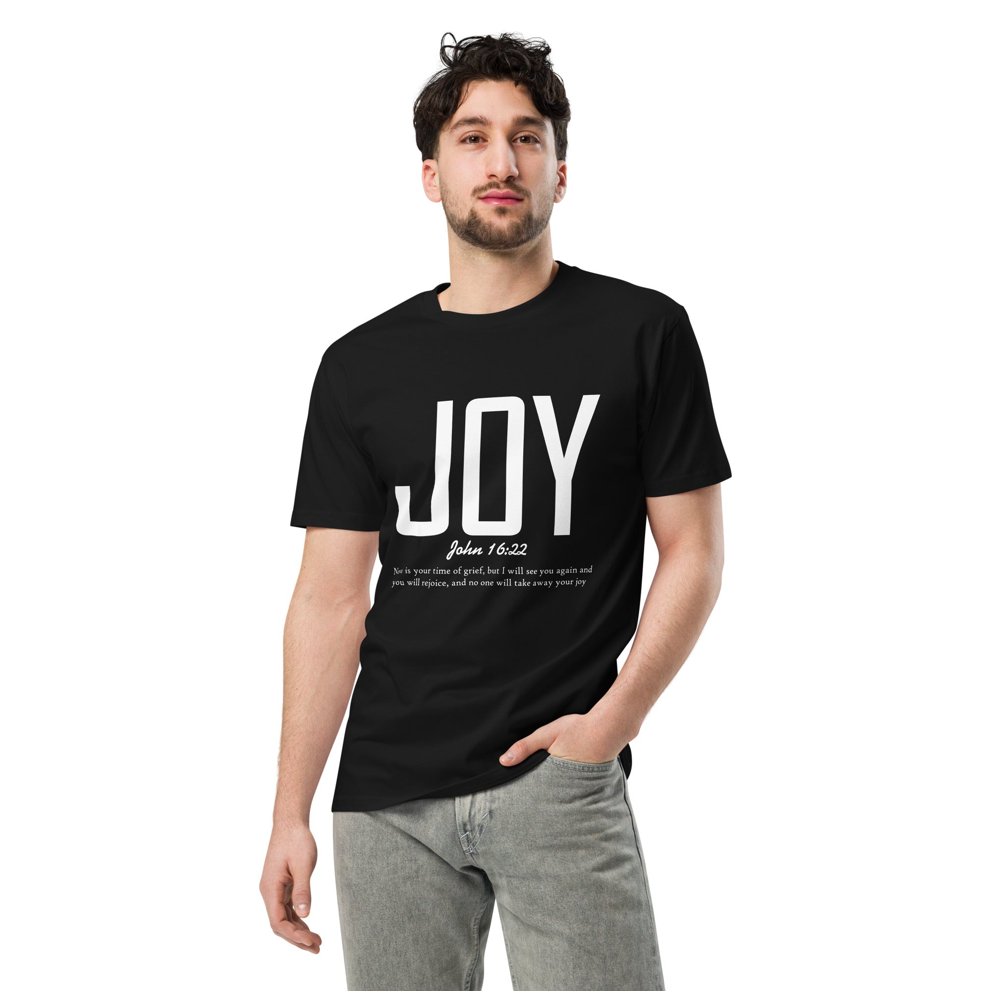 Joy Faith Inspirational Premium Unisex Cotton T-Shirt | Gallory Hive