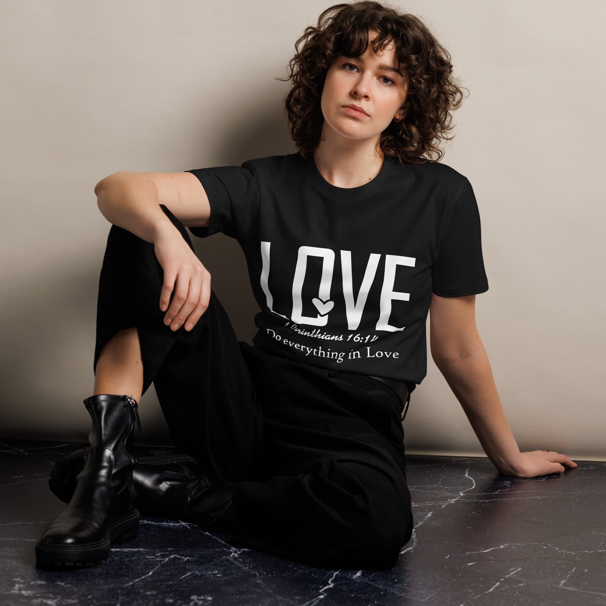 Love Faith Inspirational Premium Unisex Cotton T-Shirt | Gallory Hive