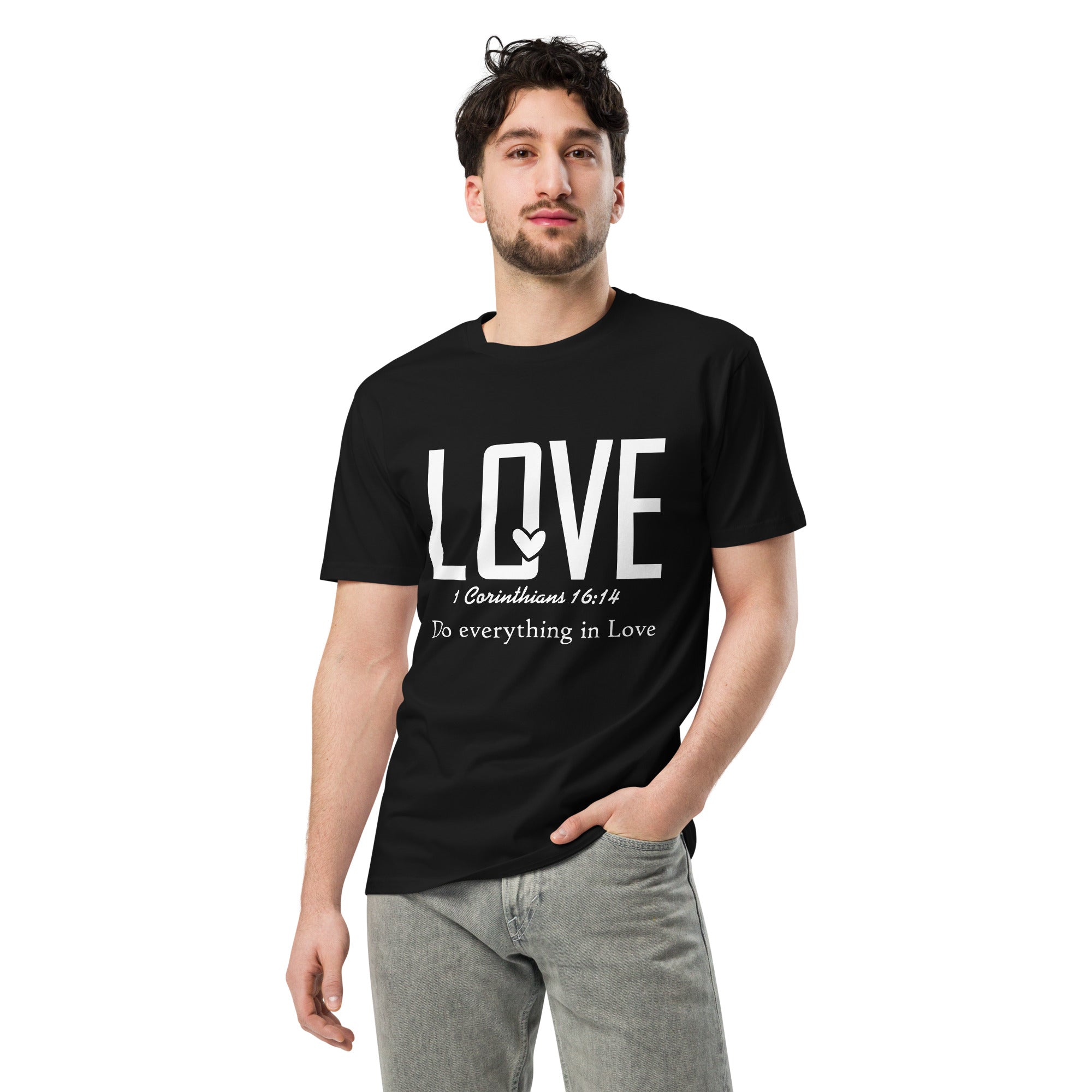 Love Faith Inspirational Premium Unisex Cotton T-Shirt | Gallory Hive