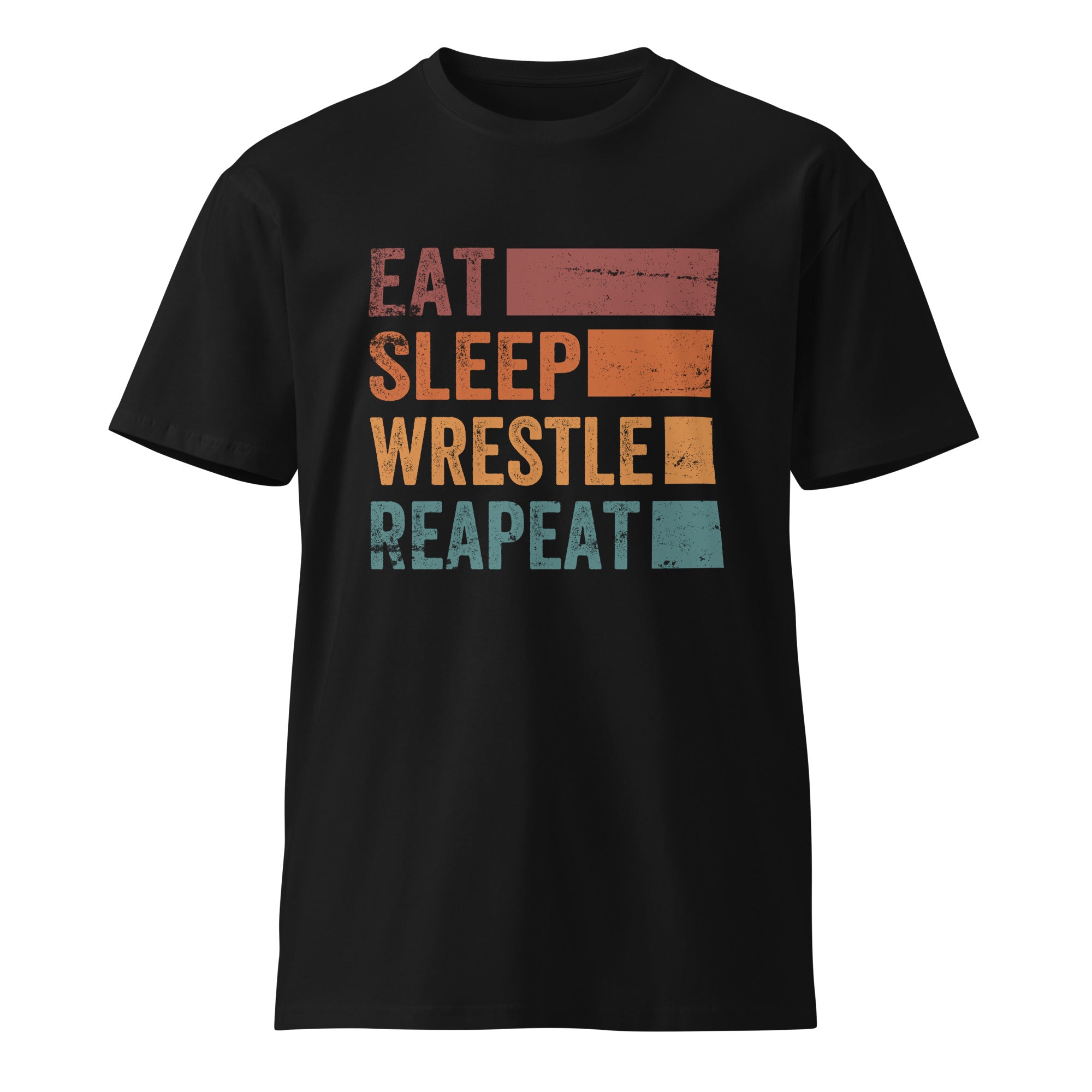 Eat Sleep Wrestle Repeat Wrestling Unisex Premium T-Shirt | Gallory Hive