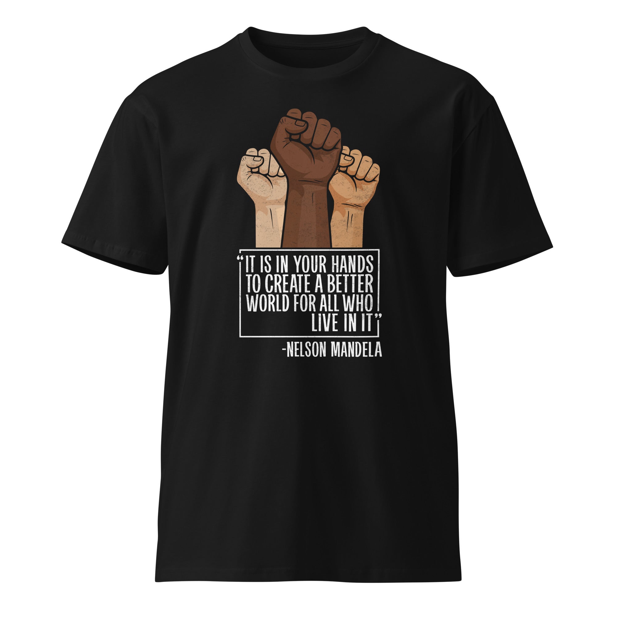 Mandela Inspirational Unisex Premium Cotton T-Shirt | Gallory Hive