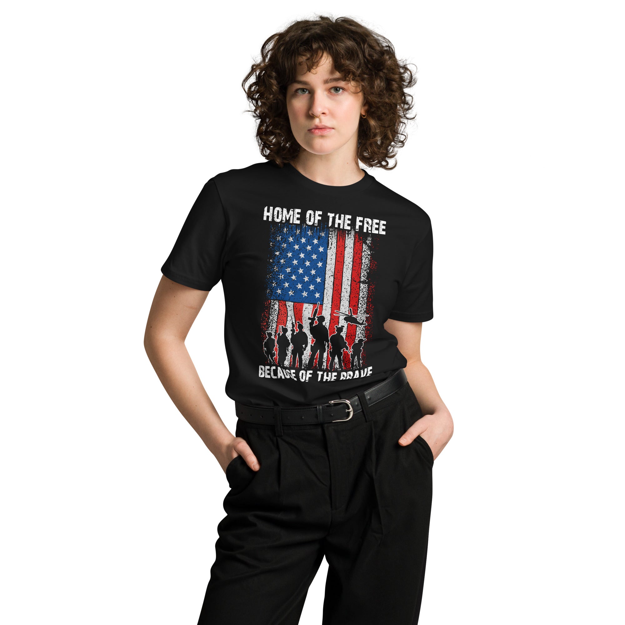 American Freedom Soldier Graphic Premium T-Shirt | Gallory Hive