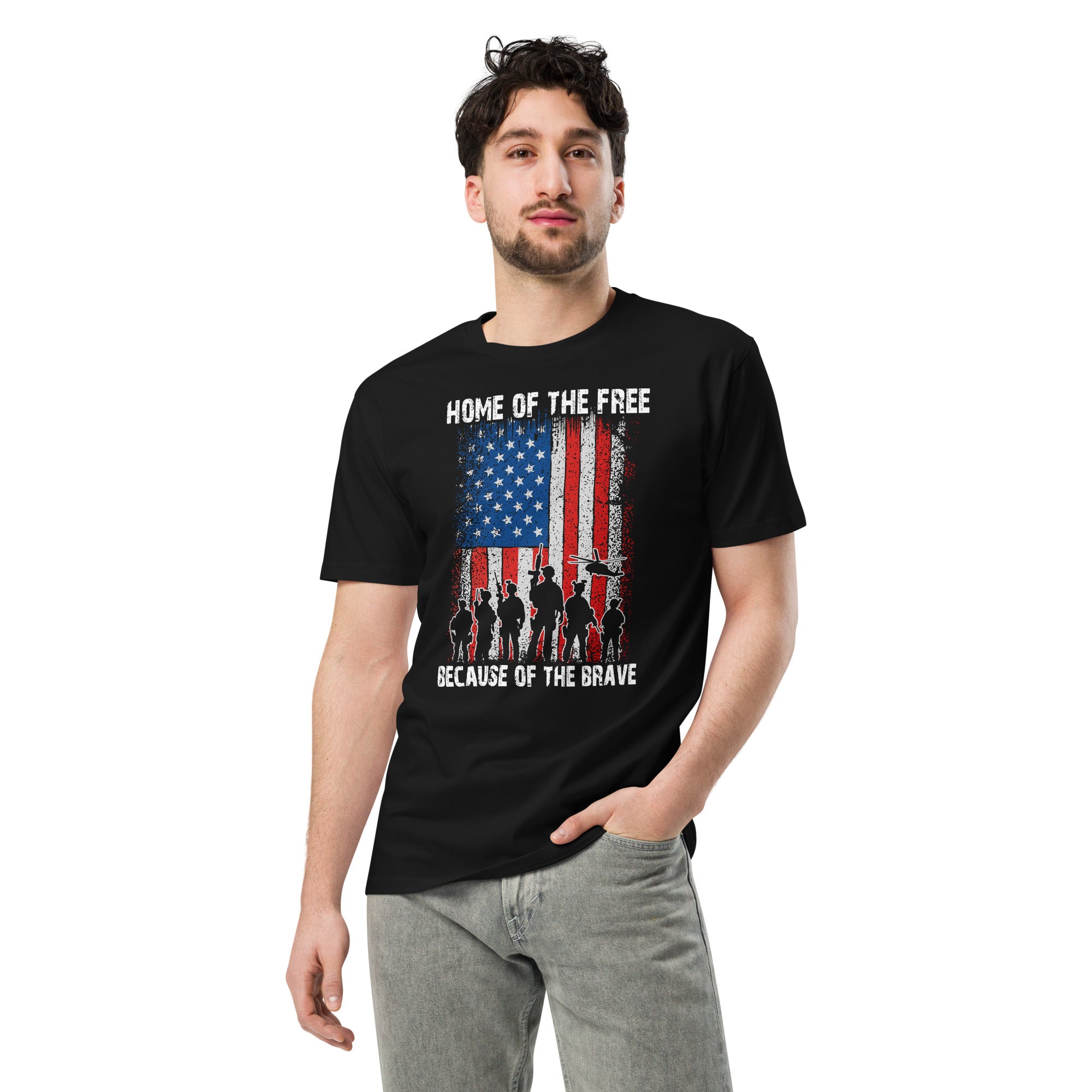 American Freedom Soldier Graphic Premium T-Shirt | Gallory Hive