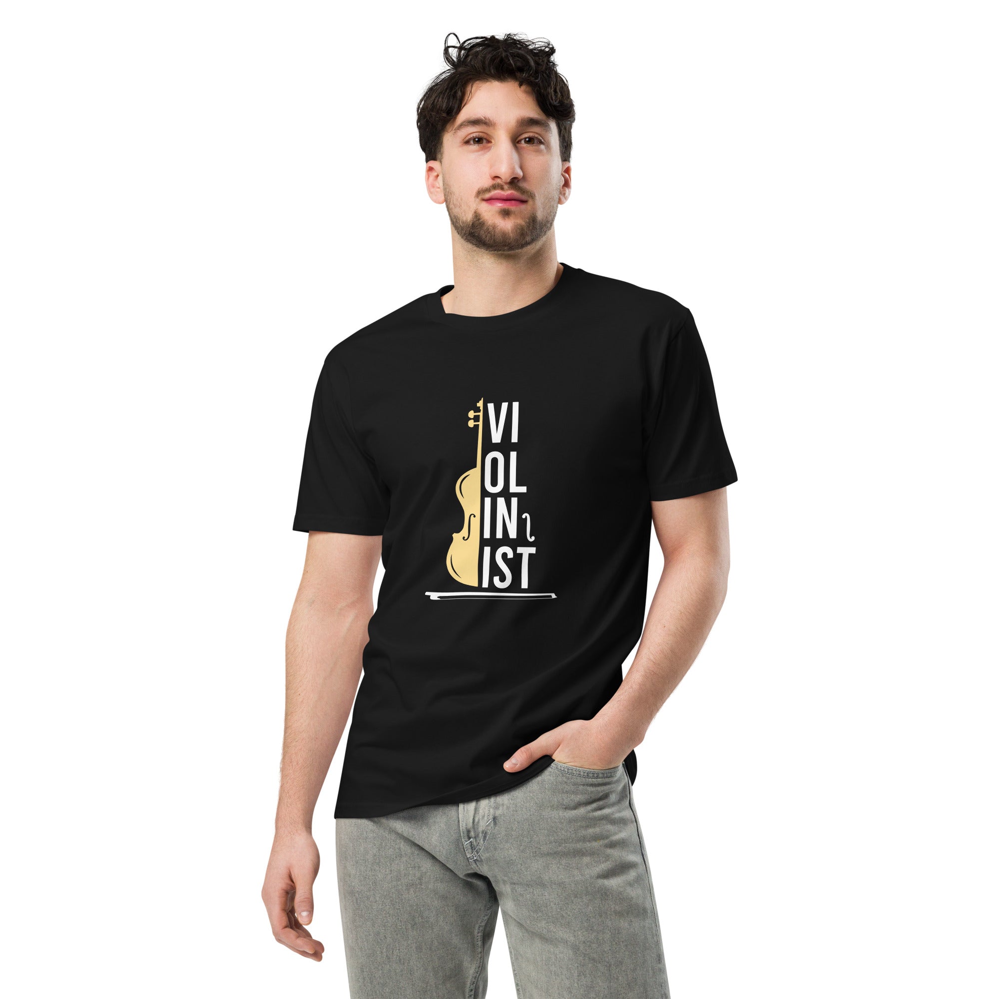 Minimal Violin Silhouette Music T-Shirt | Gallory Hive