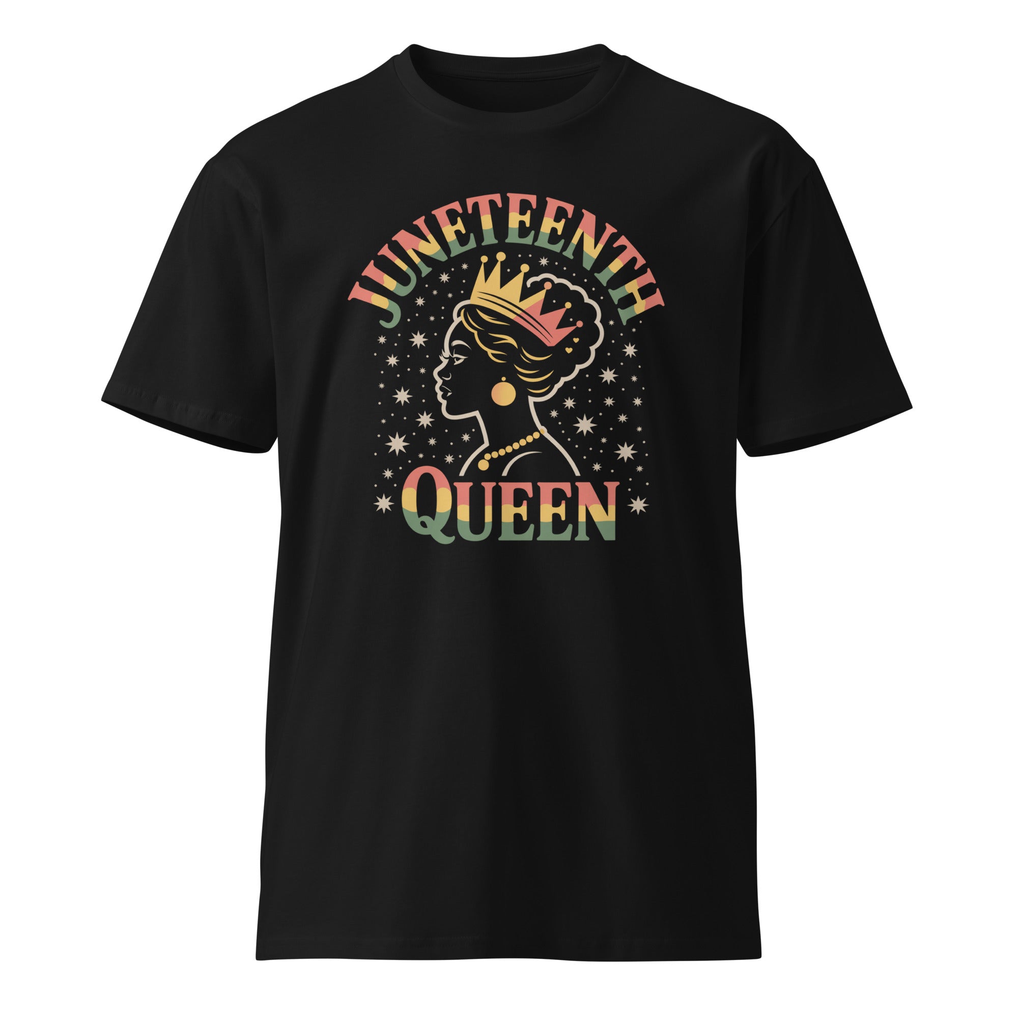 Juneteenth Queen Crown Afro Graphic Unisex Premium T-Shirt | Gallory Hive