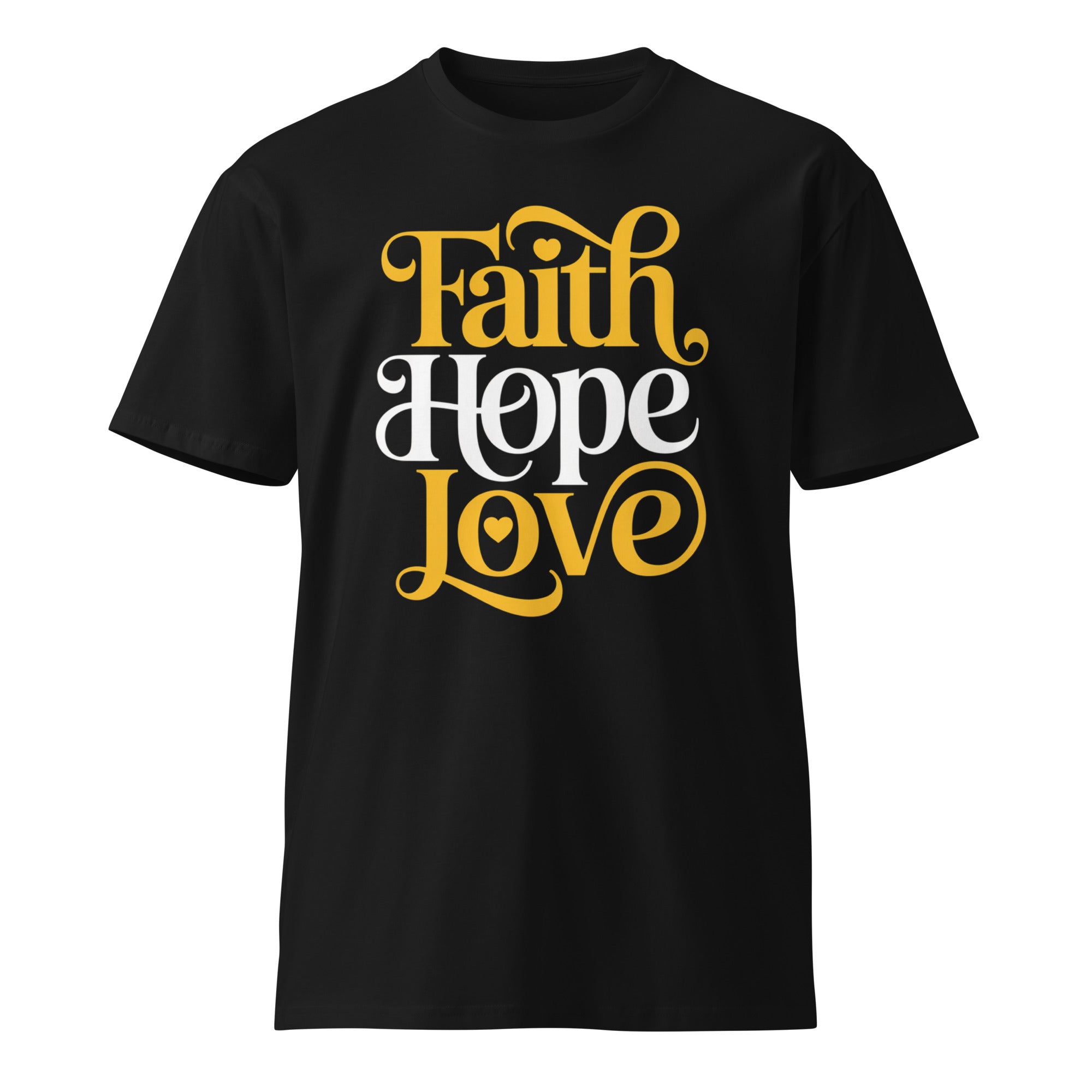 Faith Hope Love Unisex Premium Cotton T-Shirt | Gallory Hive