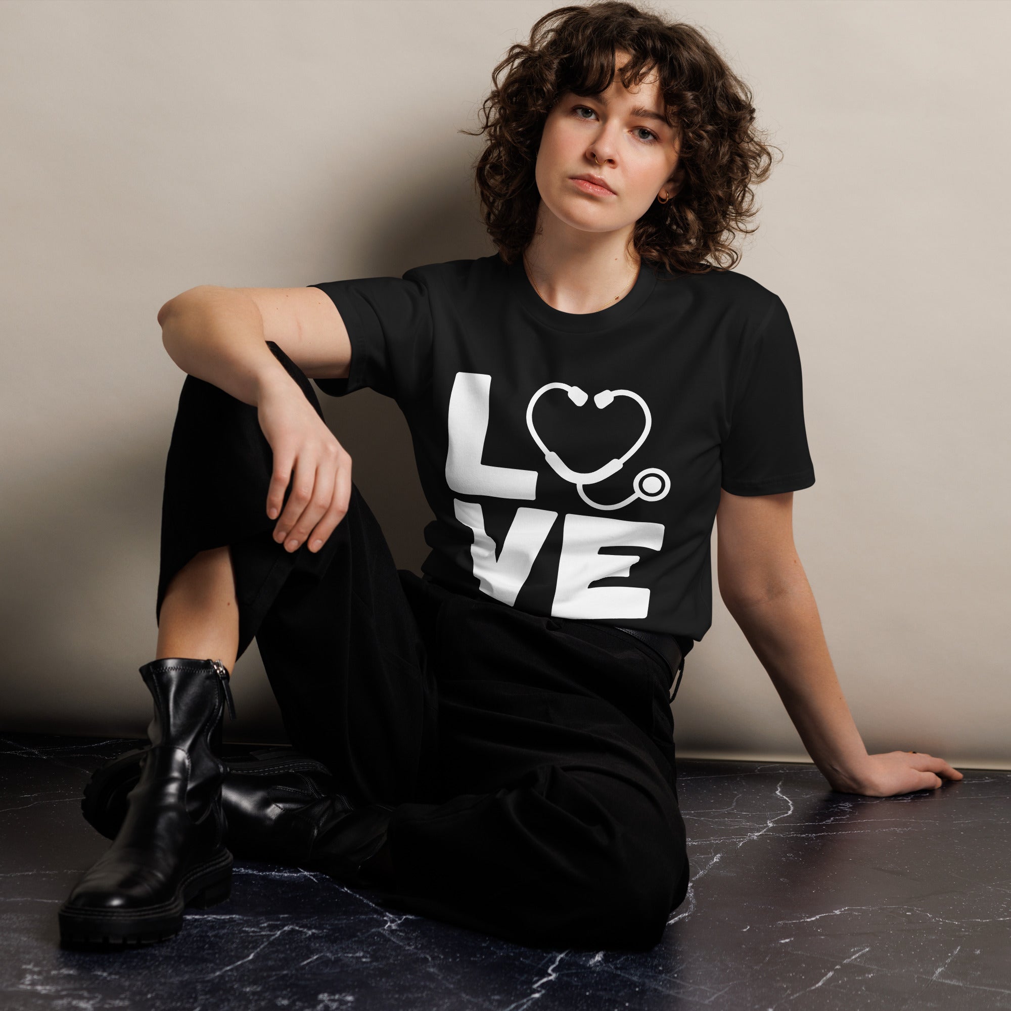 Love Stethoscope Graphic Unisex Premium T-Shirt | Gallory Hive